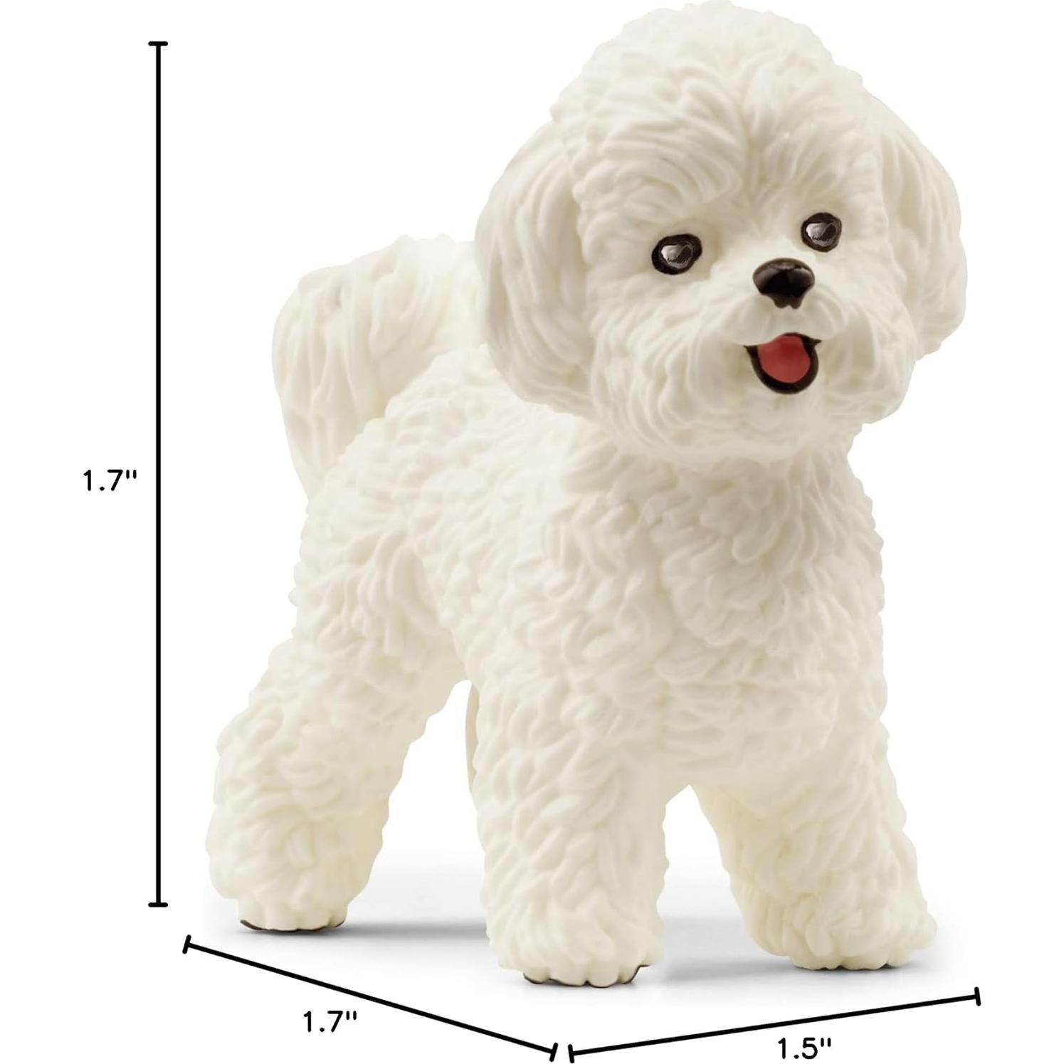 Figura de Perro Bichón Frisé Schleich - Juguete de Granja 10g