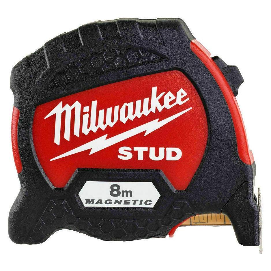 Cinta Métrica Magnética Milwaukee 8M con Parada de Dedo