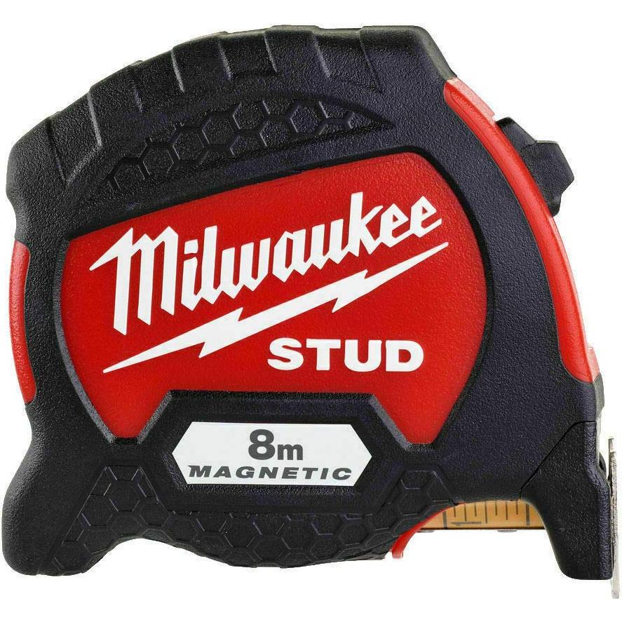 Cinta Métrica Magnética Milwaukee 8M con Parada de Dedo