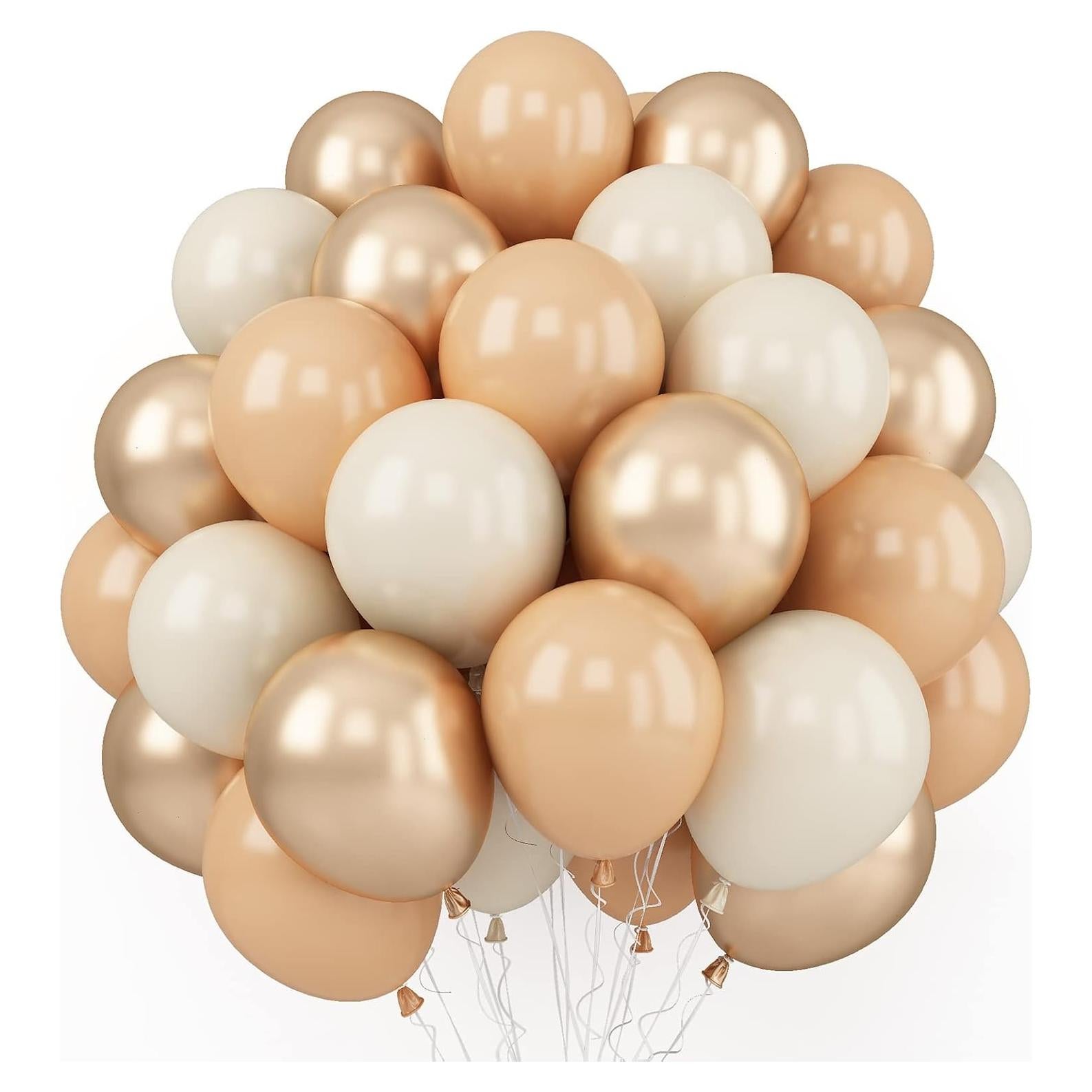 Globos Beige 30 cm FEYG 50PCS para Decoraciones de Fiesta