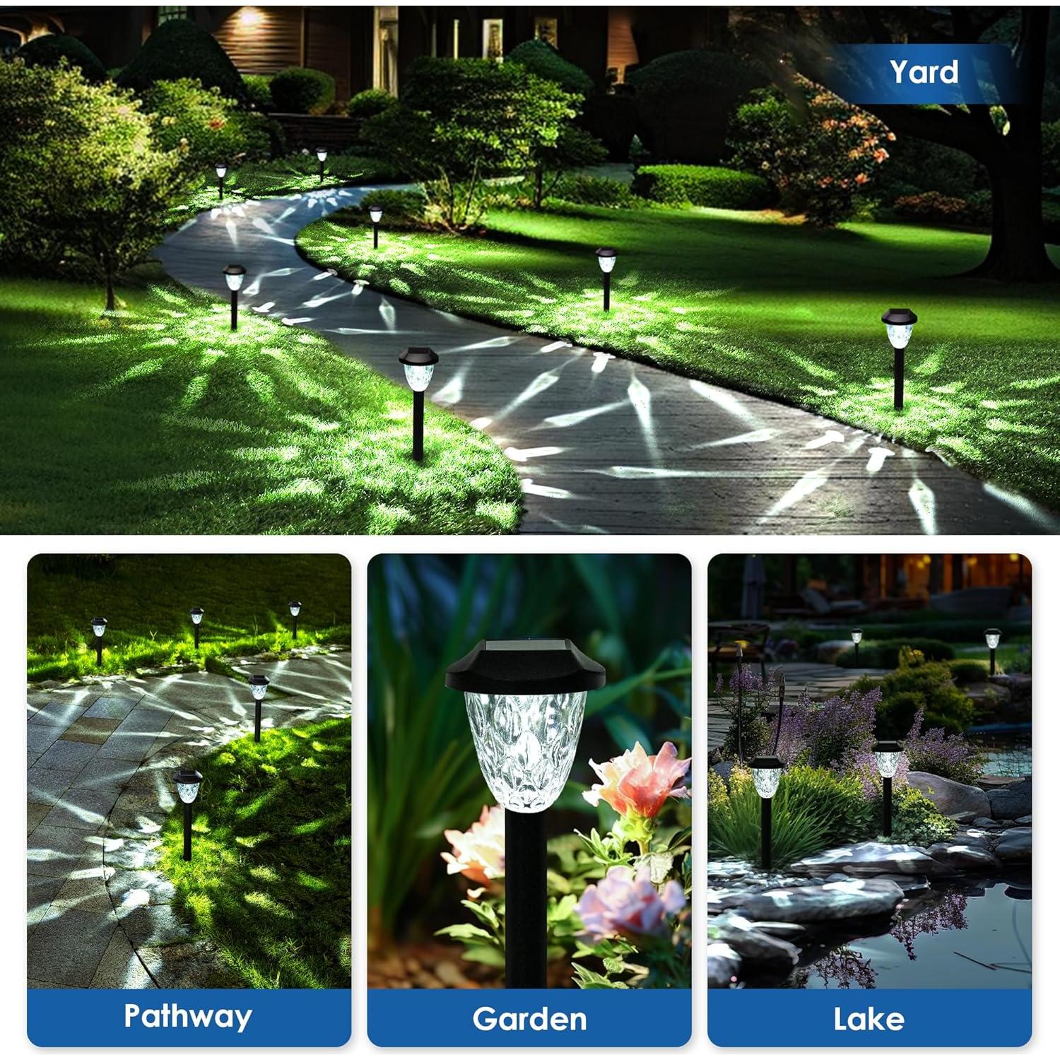 GIGALUMI Paquete de 10 Luces Solares para Jardín