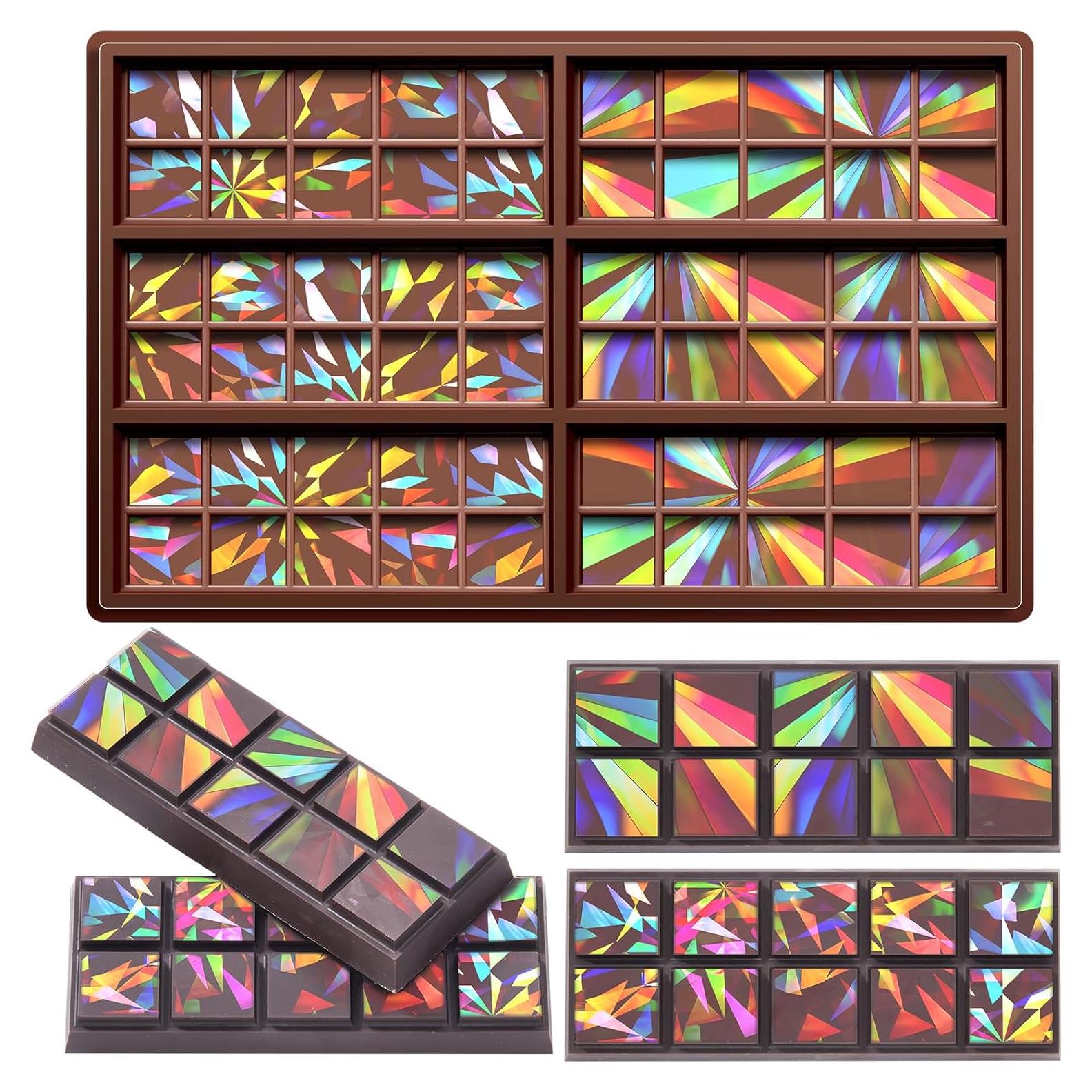 Moldes de Chocolate Holográficos Silicona Ziliny 25x17 cm