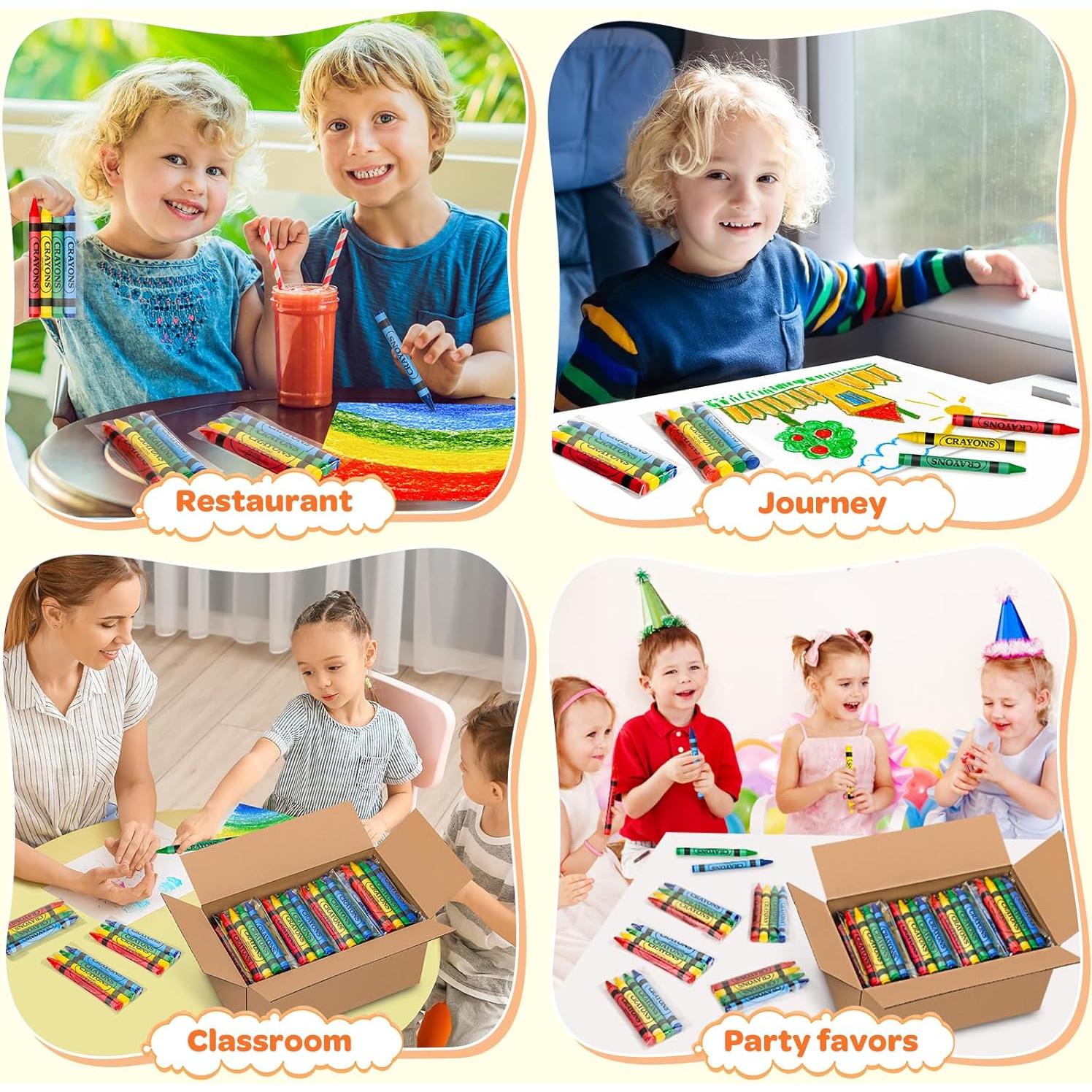 150 Crayones Ellinjan 4 Colores Mini para Niños