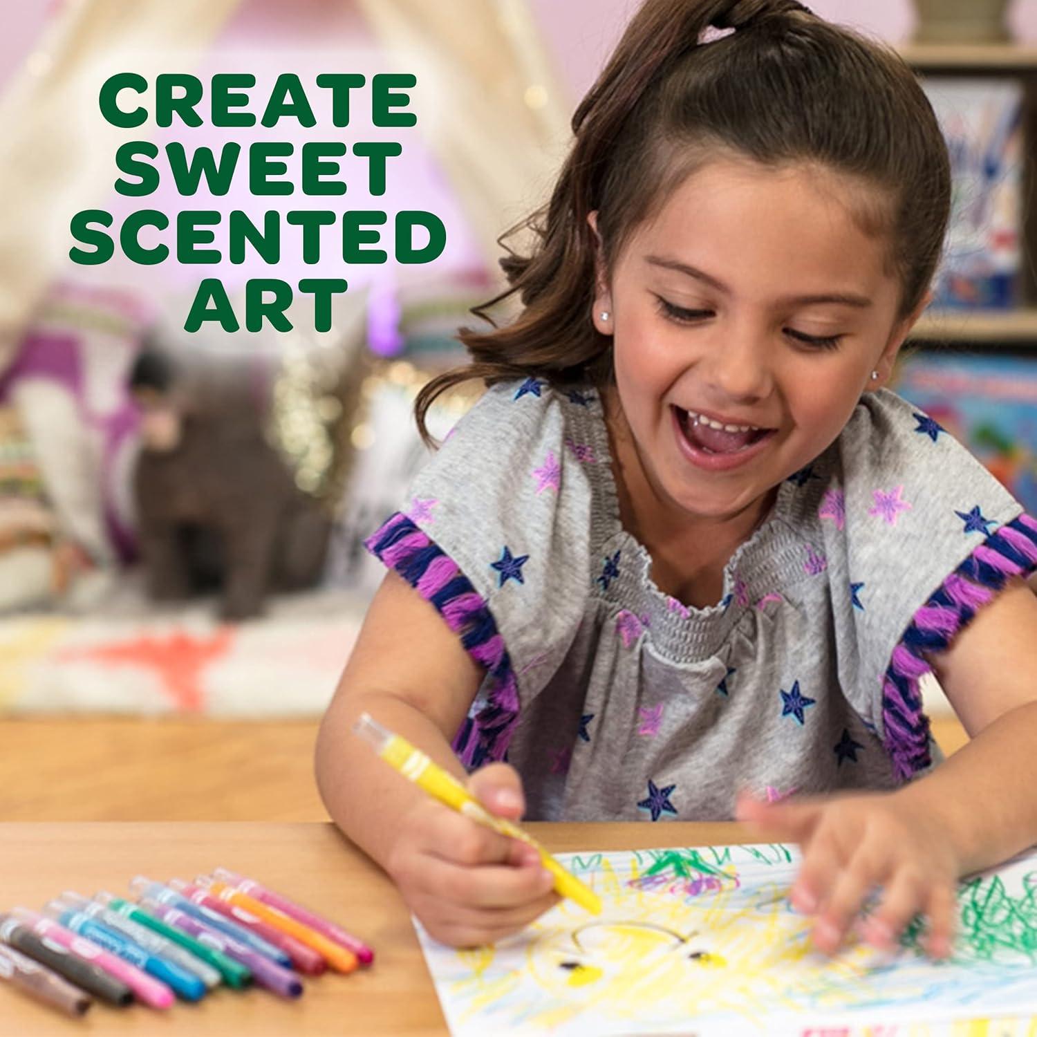 CRAYOLA Silly Scents Colouring Tub - Over 50 Scented Crayons, Markers & Pencils (Including a 64 Page Colouring Book) | Ideal for Kids Aged 3+