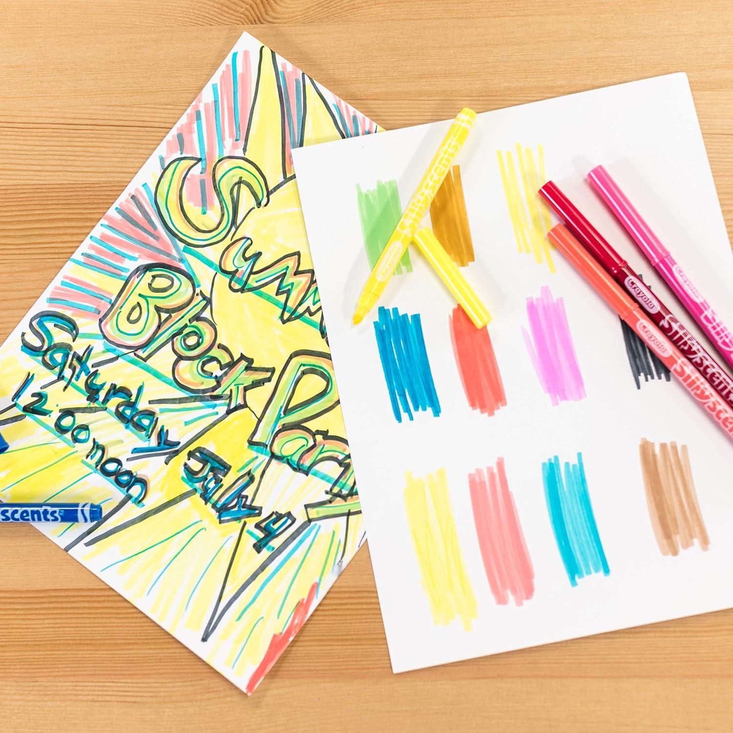 CRAYOLA Silly Scents Colouring Tub - Over 50 Scented Crayons, Markers & Pencils (Including a 64 Page Colouring Book) | Ideal for Kids Aged 3+