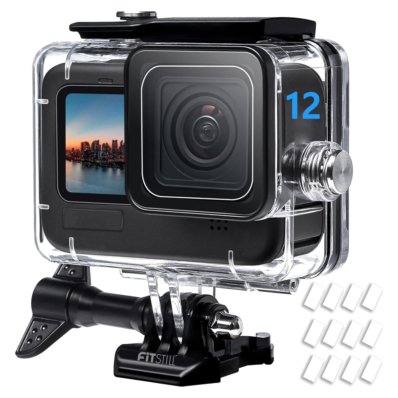 FiTSTILL Funda Impermeable para GoPro Hero 12/11/10/9 Negra