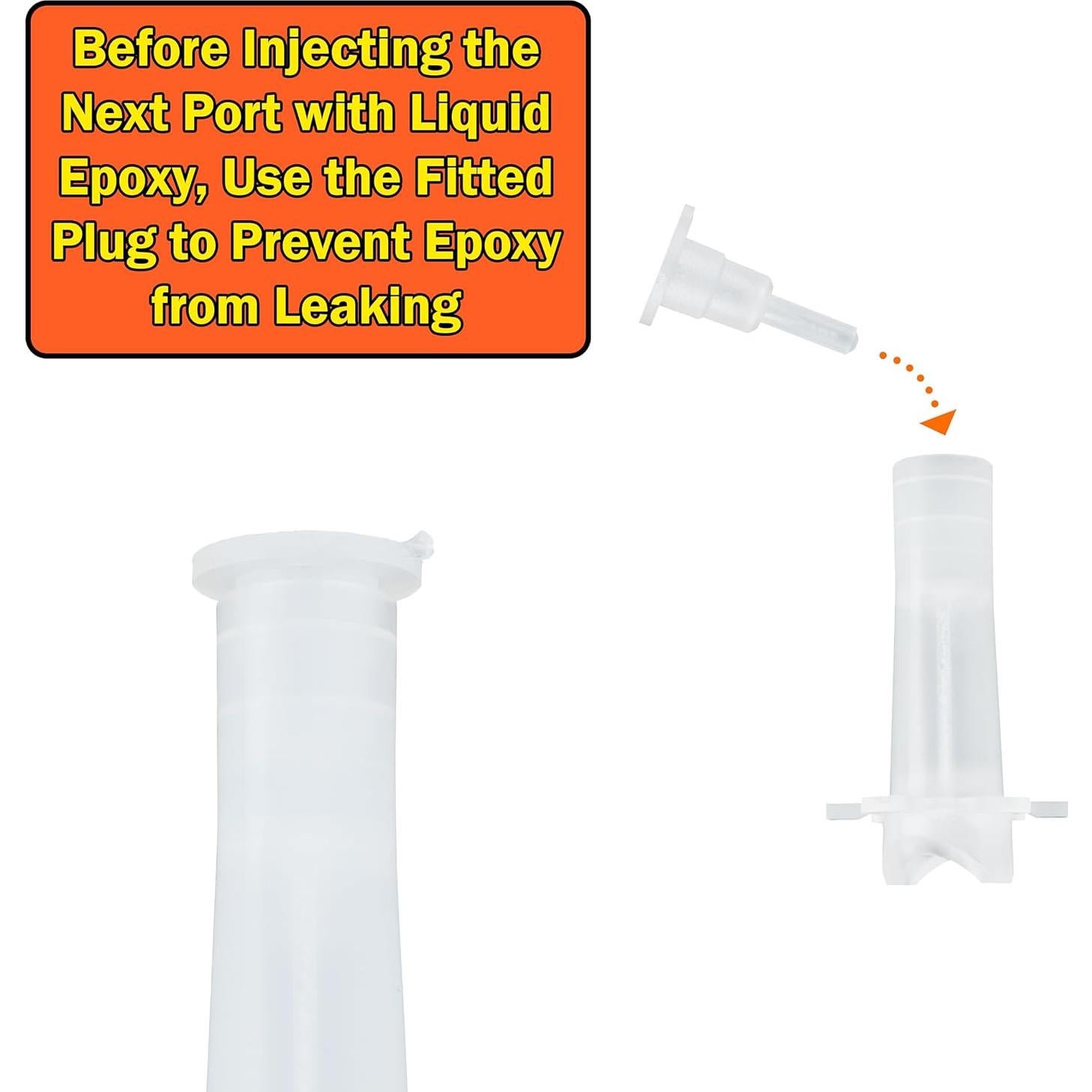 Puertos de Esquina Polygem para Inyección de Epóxido - Paquete de 4