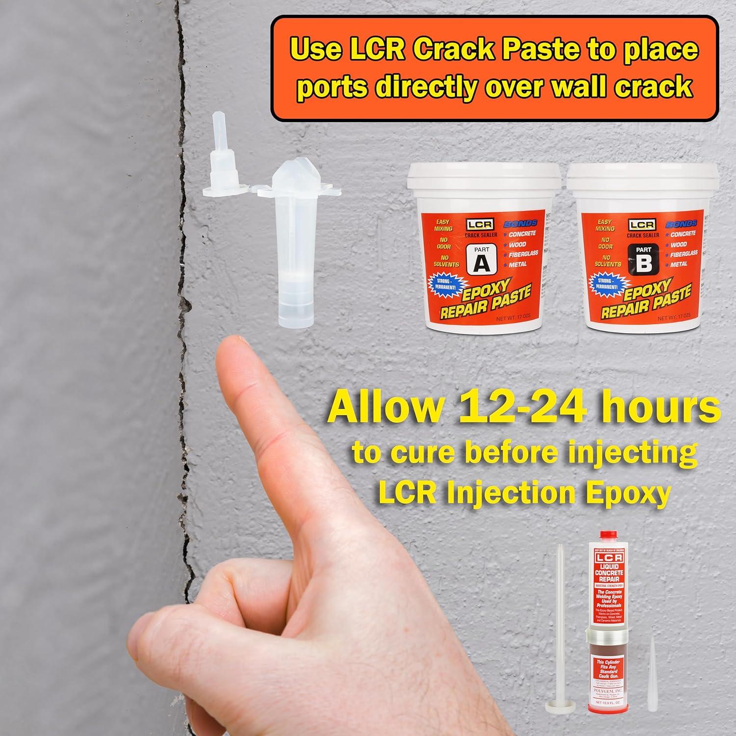 Puertos de Esquina Polygem para Inyección de Epóxido - Paquete de 4