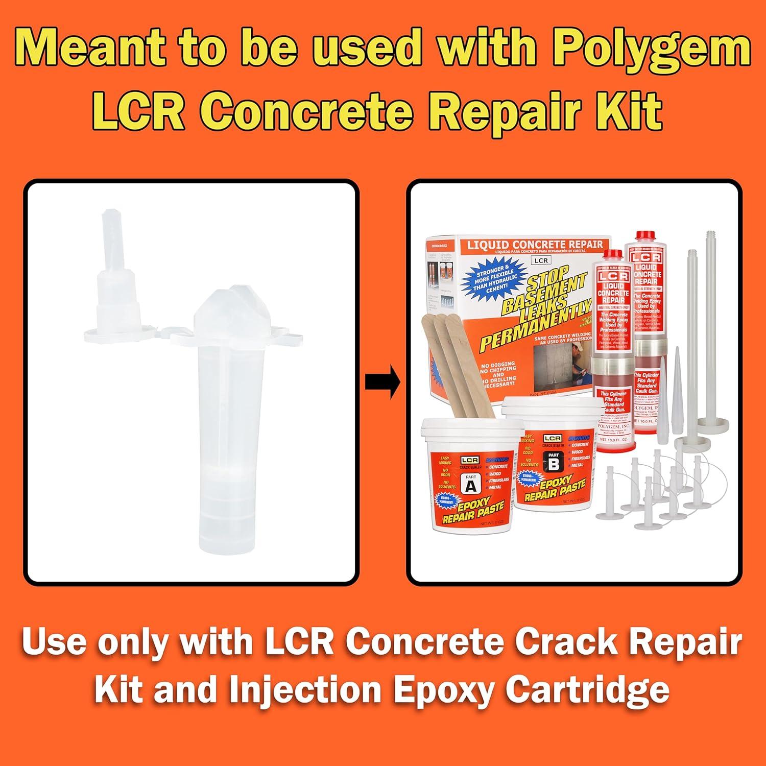 Puertos de Esquina Polygem para Inyección de Epóxido - Paquete de 4