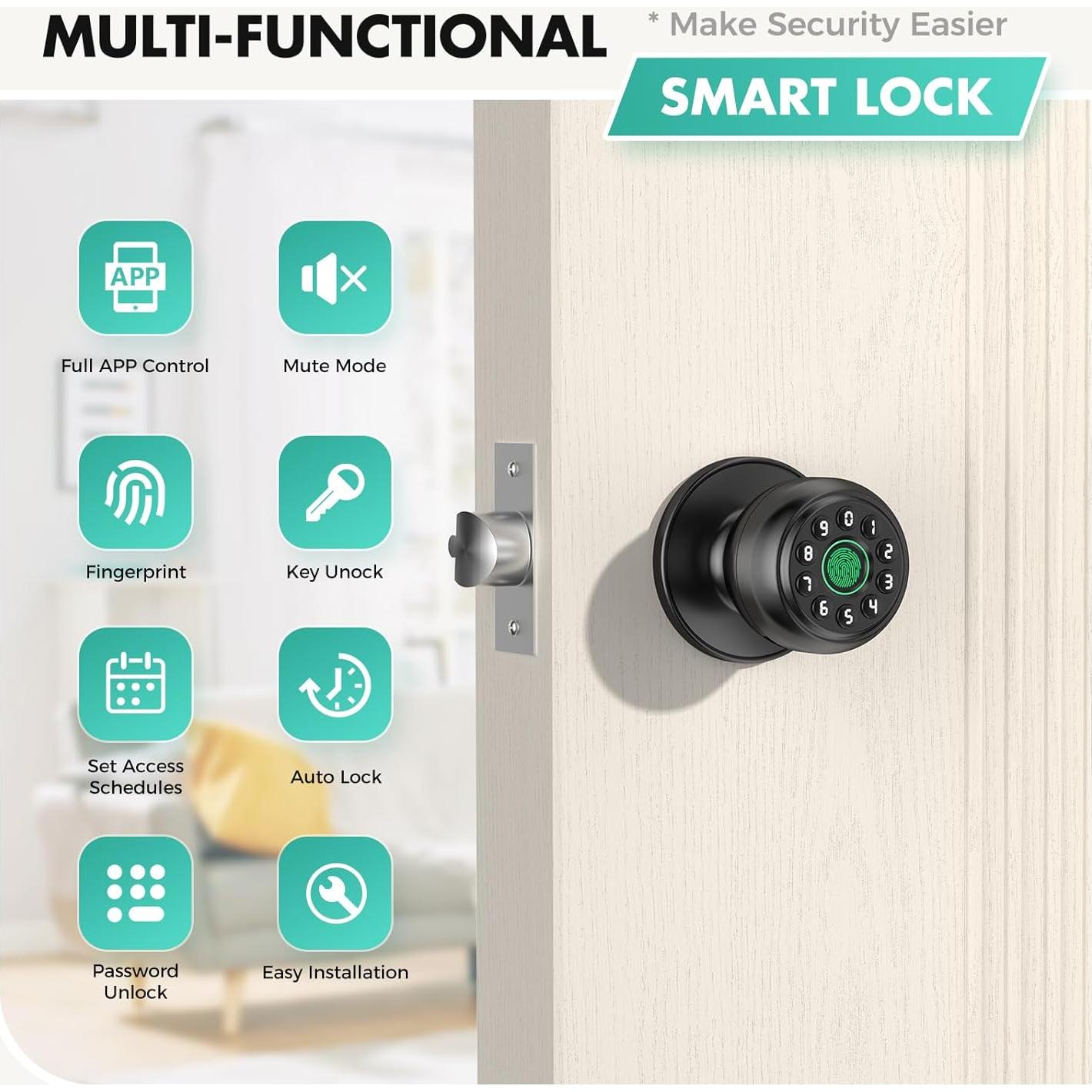 Cerradura Inteligente HEI LIANG con Huella Dactilar y App