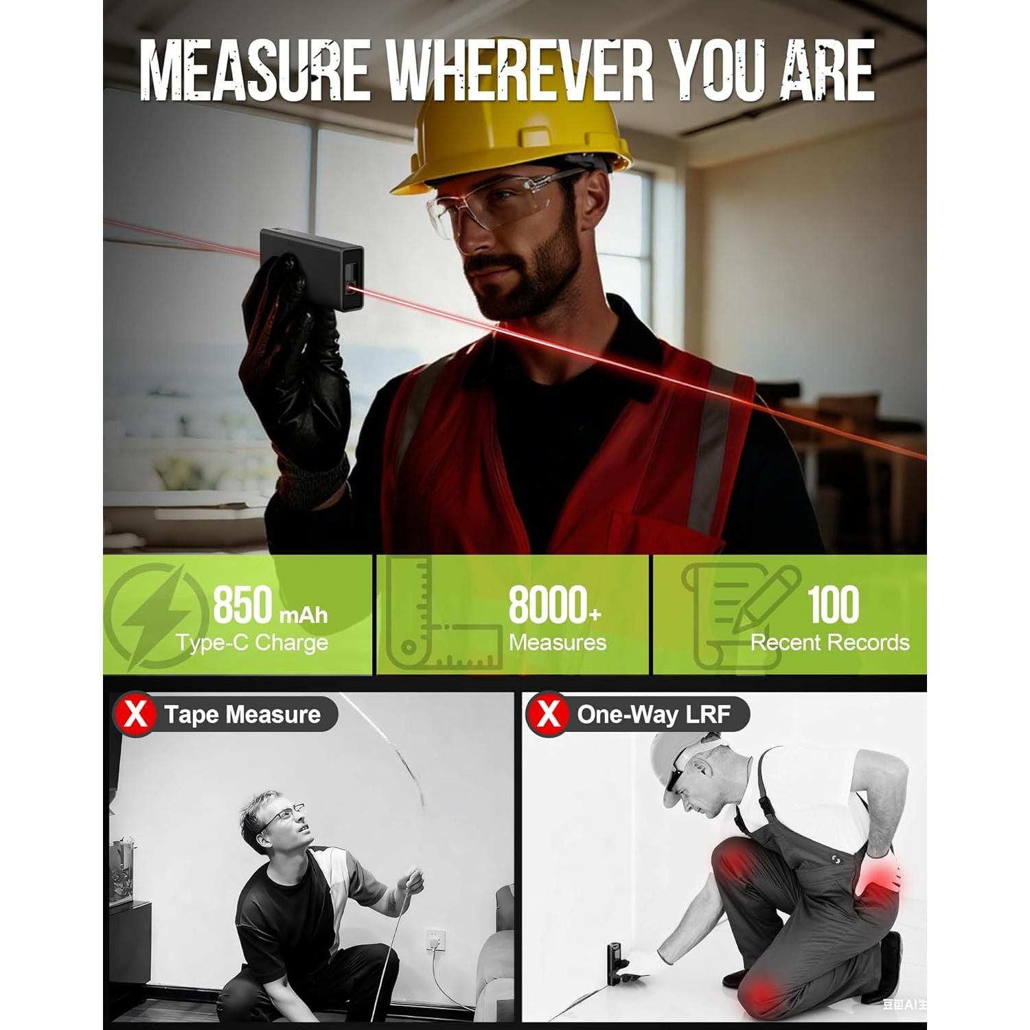 Medidor Láser Dual COROLLATA TZCB120 120m Aluminio IP54