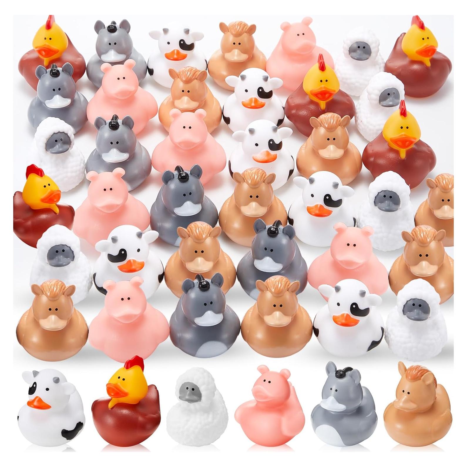Patitos de Goma Granja DEEKIN 48 Pcs 5 cm para Fiesta