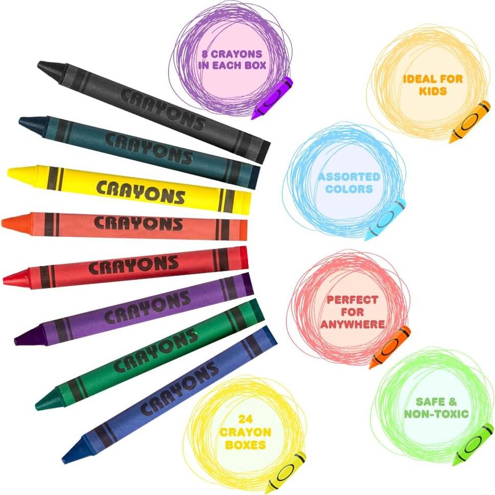 Crayones ArtCreativity 192 Unidades No Tóxicos para Niños