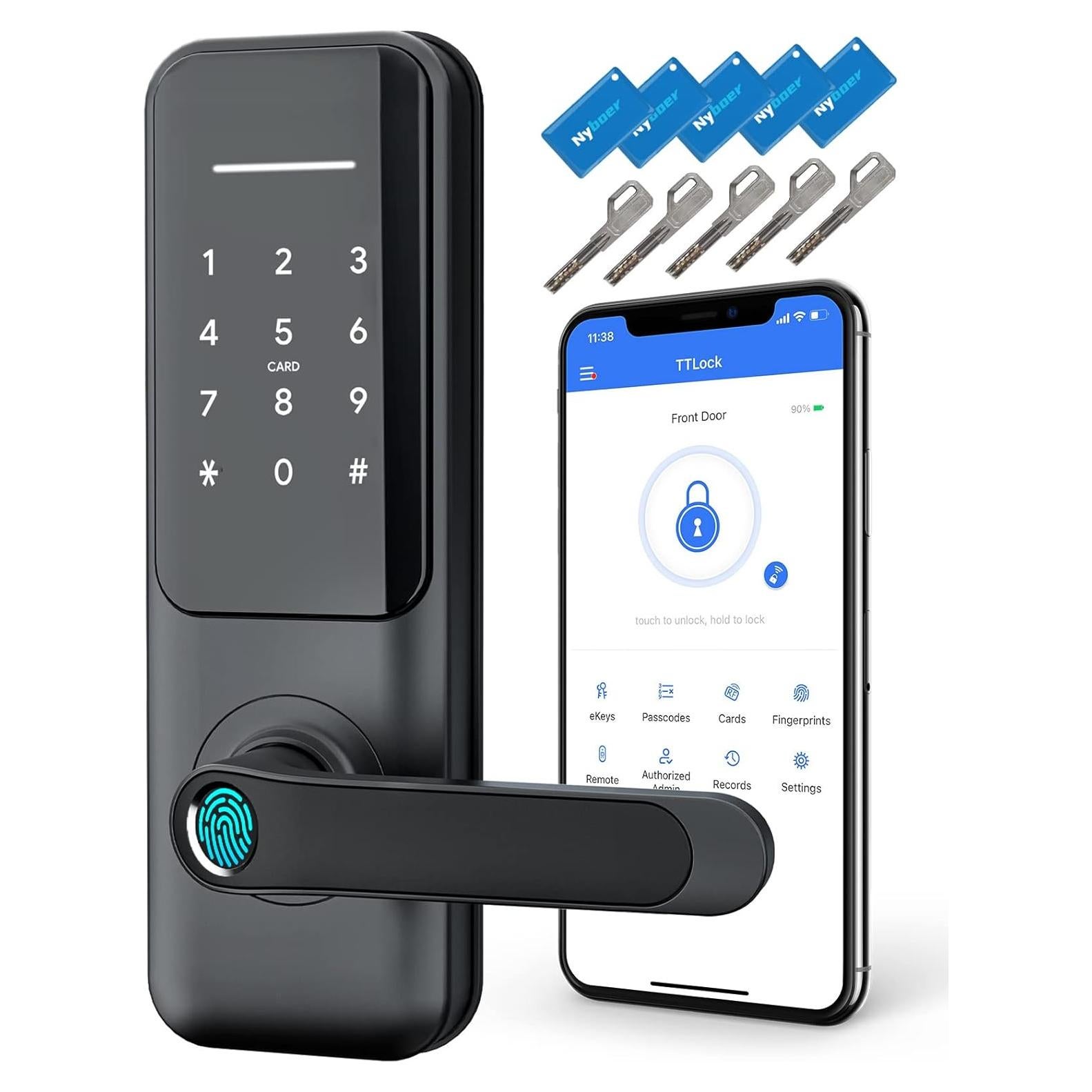 Cerradura Inteligente Nyboer NY-H3B-PLUS con Huella y Teclado