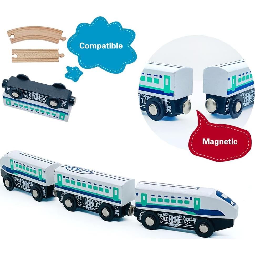 Juego de Accesorios de Vías de Tren de Madera SAIBURAZ