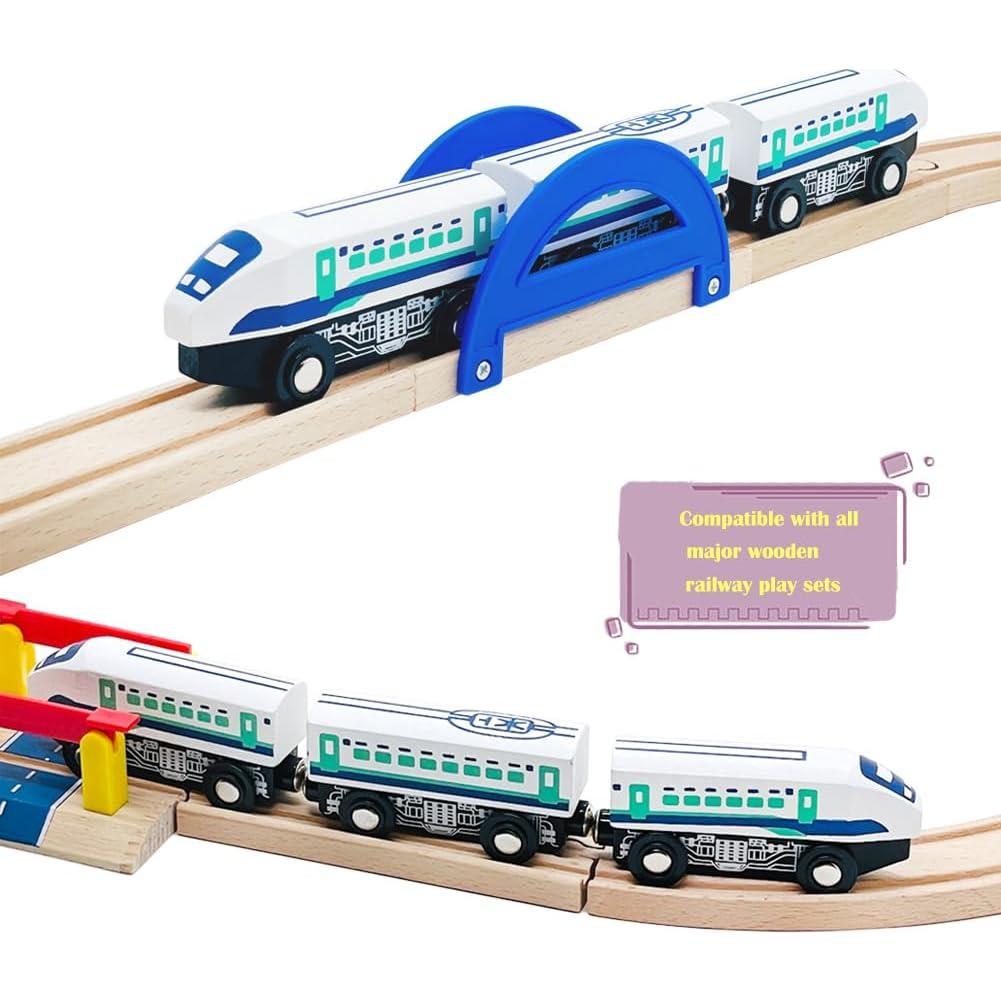 Juego de Accesorios de Vías de Tren de Madera SAIBURAZ