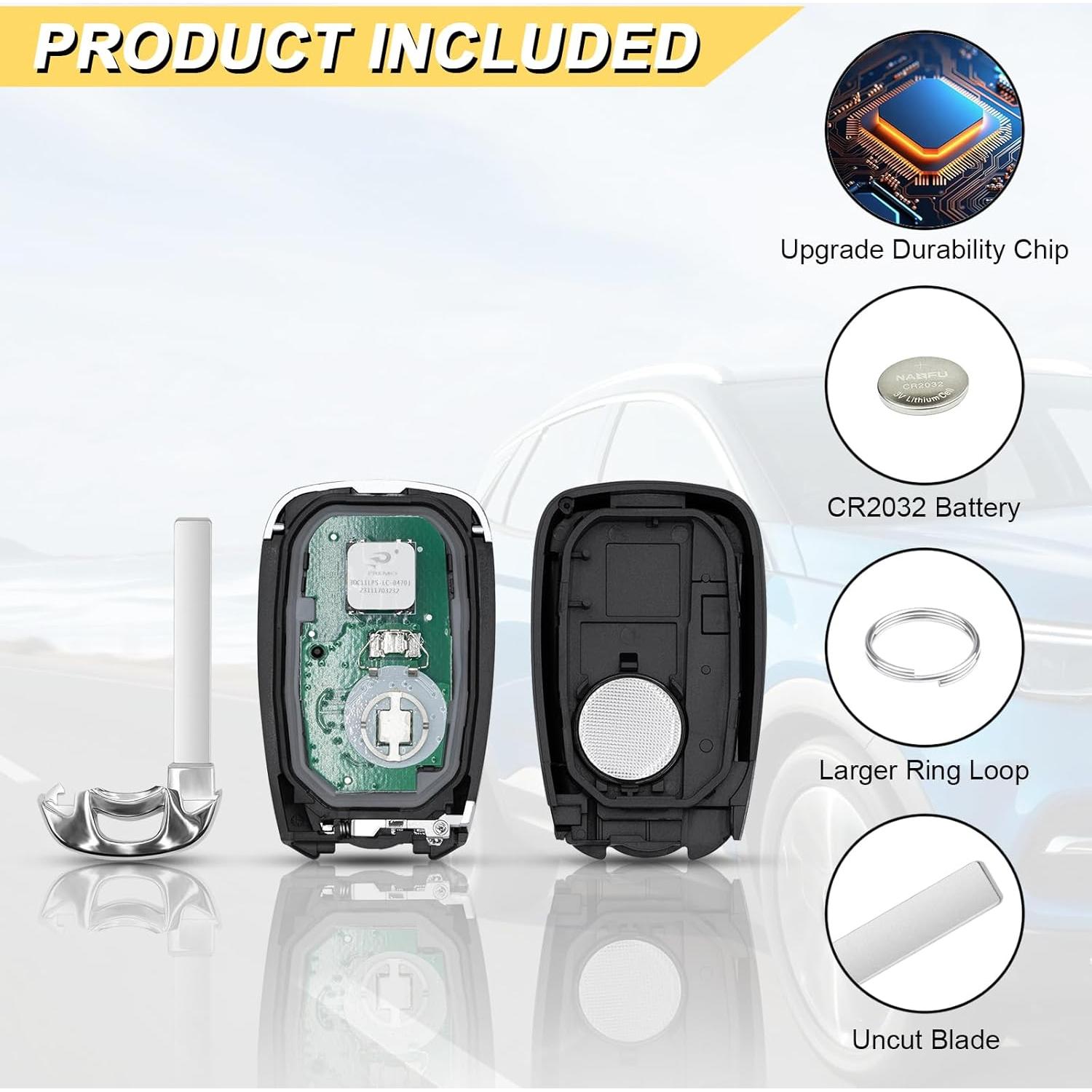 Control Remoto Llave Chevy Malibu Camaro 2016-2021 4 Botones