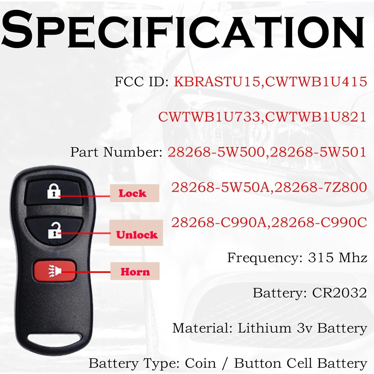 Control Remoto Nissan Xterra Titan Armada 2002-2019