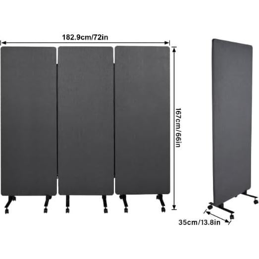 Divisor de Habitaciones Aislante Acústico Genérico 183cm Gris