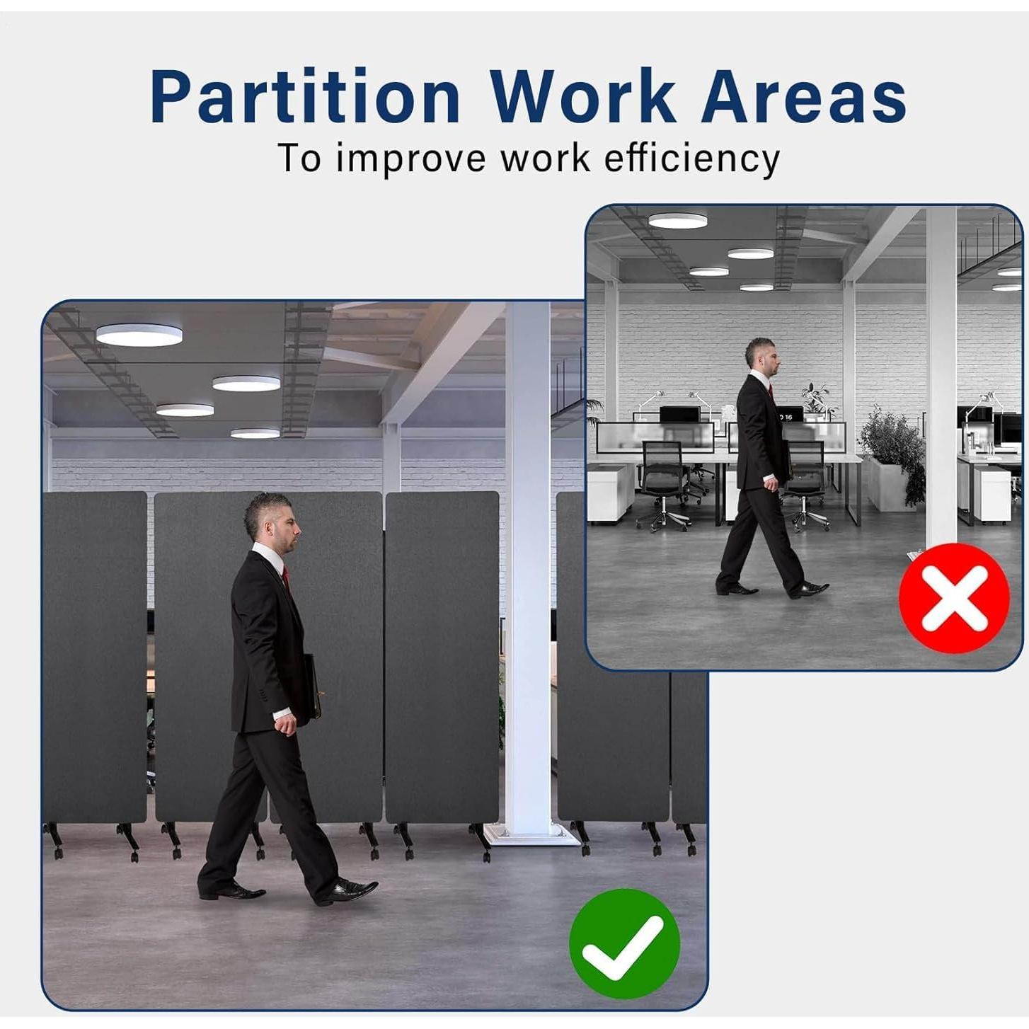 Divisor de Habitaciones Aislante Acústico Genérico 183cm Gris