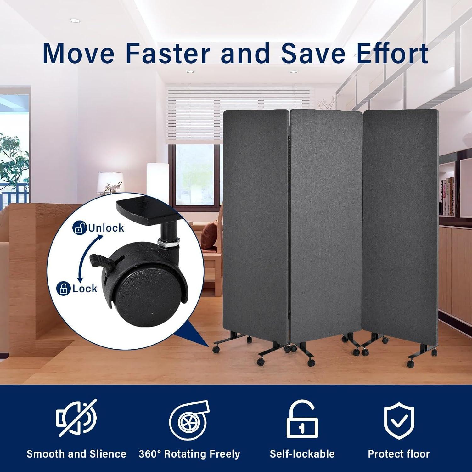 Divisor de Habitaciones Aislante Acústico Genérico 183cm Gris