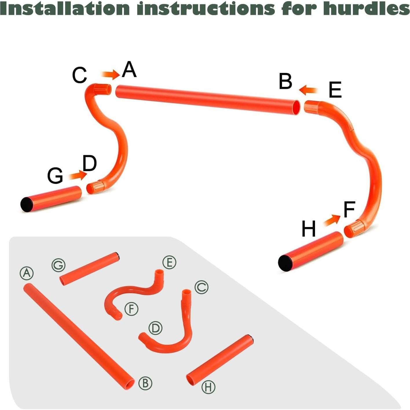 Vallas de Agilidad ASENVER 15.24 cm - Conjunto de 10 Vallas y Conos