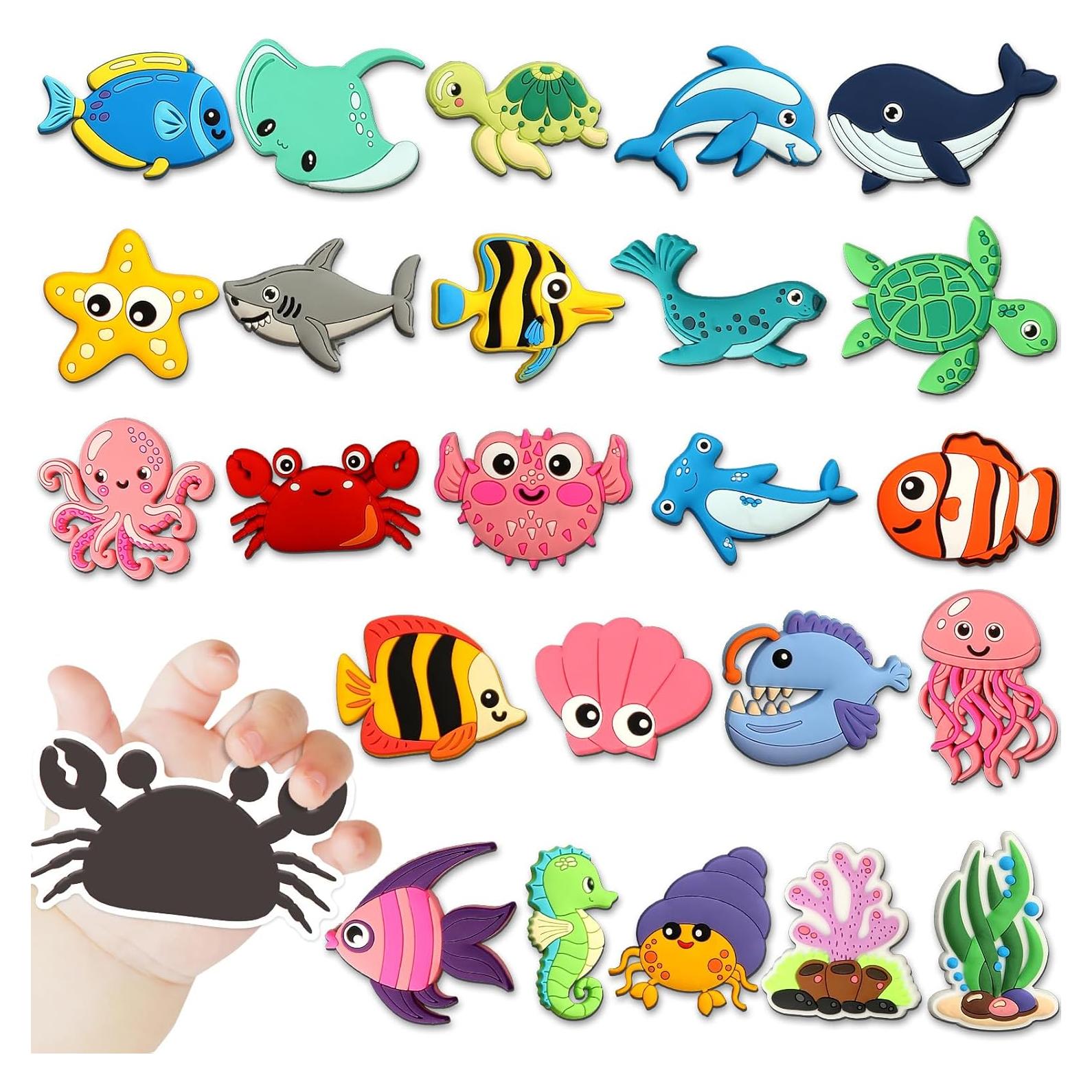 24 Imanes de Refrigerador Animales Marinos Justforjoyful 6x5cm
