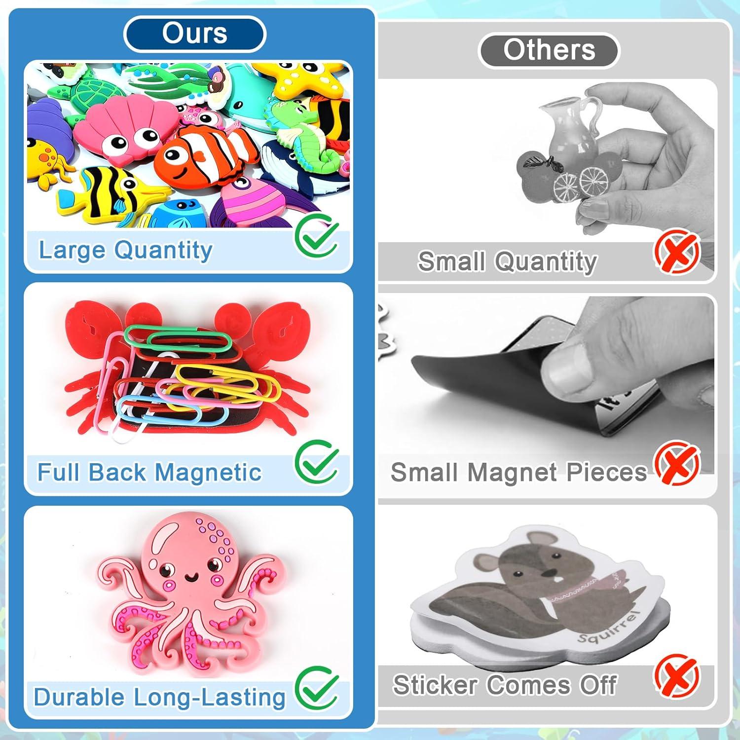 24 Imanes de Refrigerador Animales Marinos Justforjoyful 6x5cm