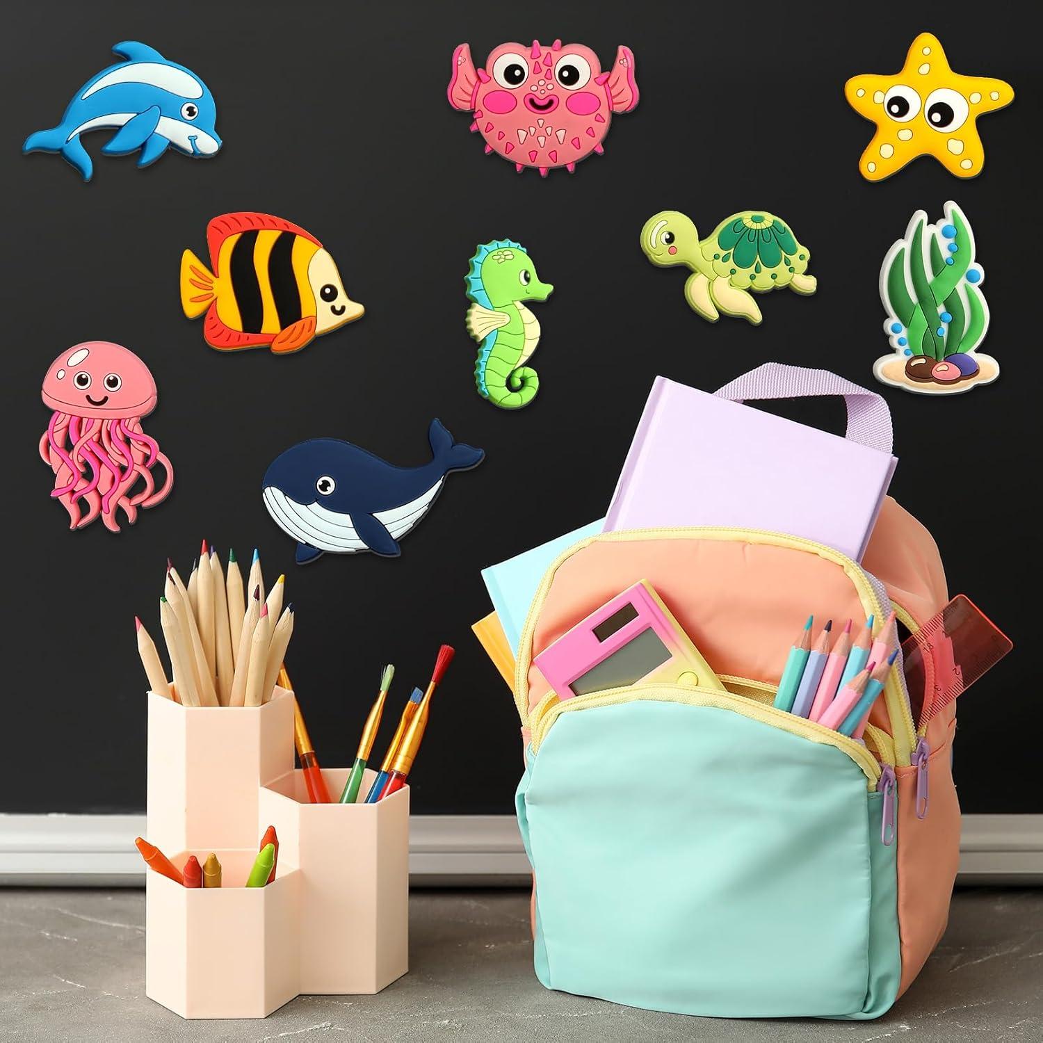 24 Imanes de Refrigerador Animales Marinos Justforjoyful 6x5cm