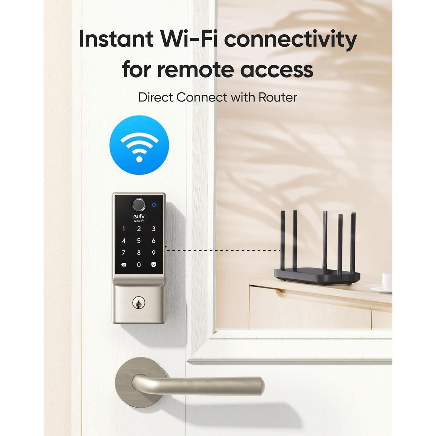 Cerradura Inteligente Eufy C220 con Huella Dactilar y Wi-Fi