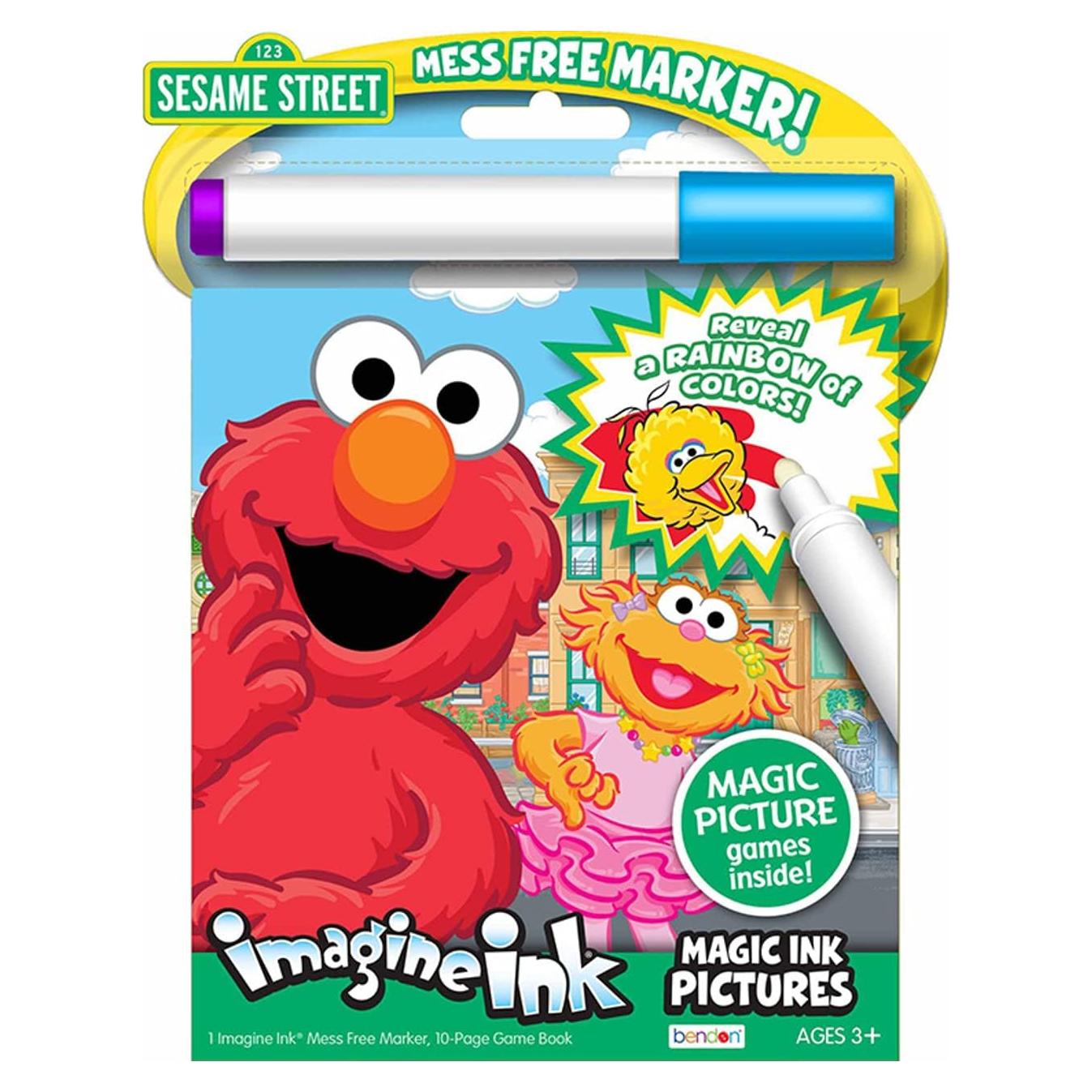 Libro de Colorear Plaza Sésamo Bendon con Marcador Mágico