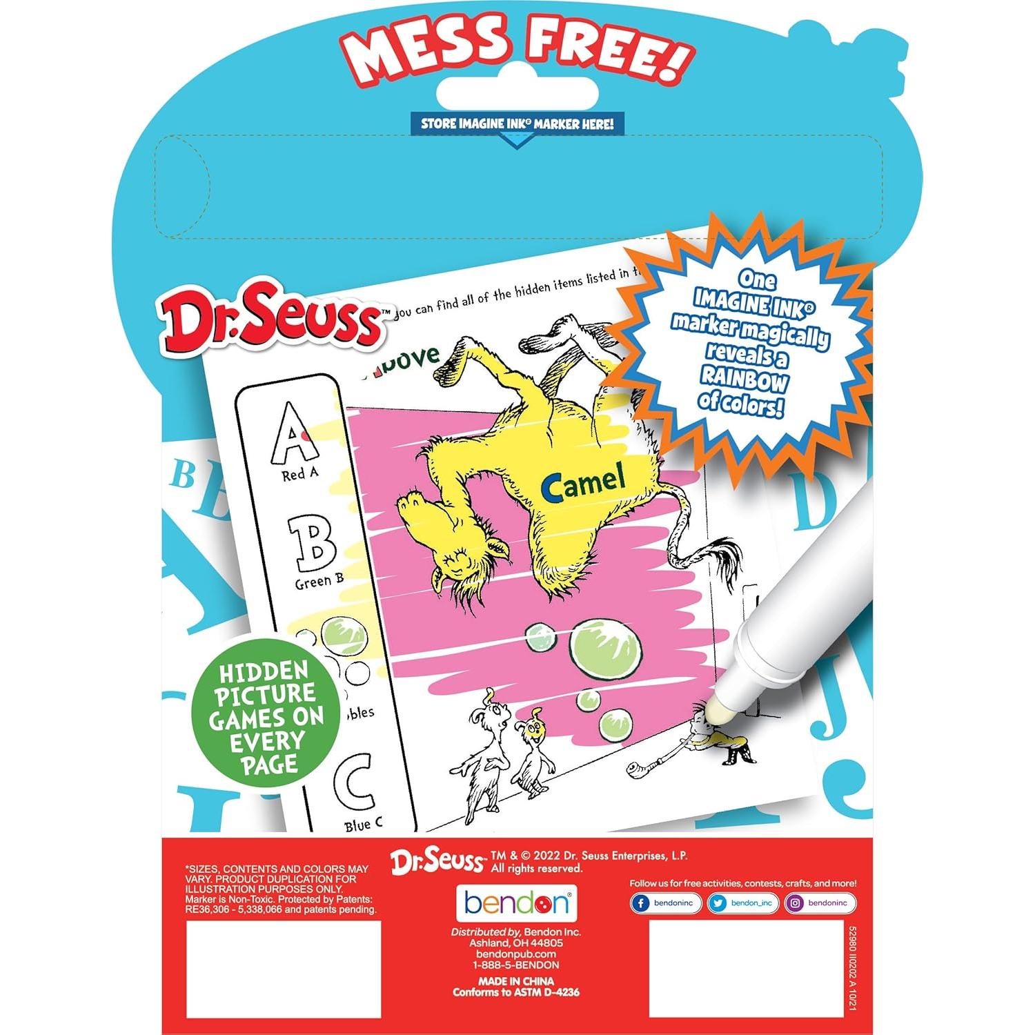 Libro de Tinta Mágica Bendon Dr. Seuss 20 Páginas