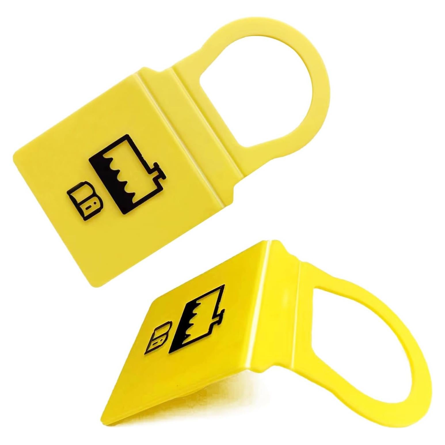 2 Tapas de Refrigerante Amarillas RBOKO para Jeep, Dodge, Chrysler