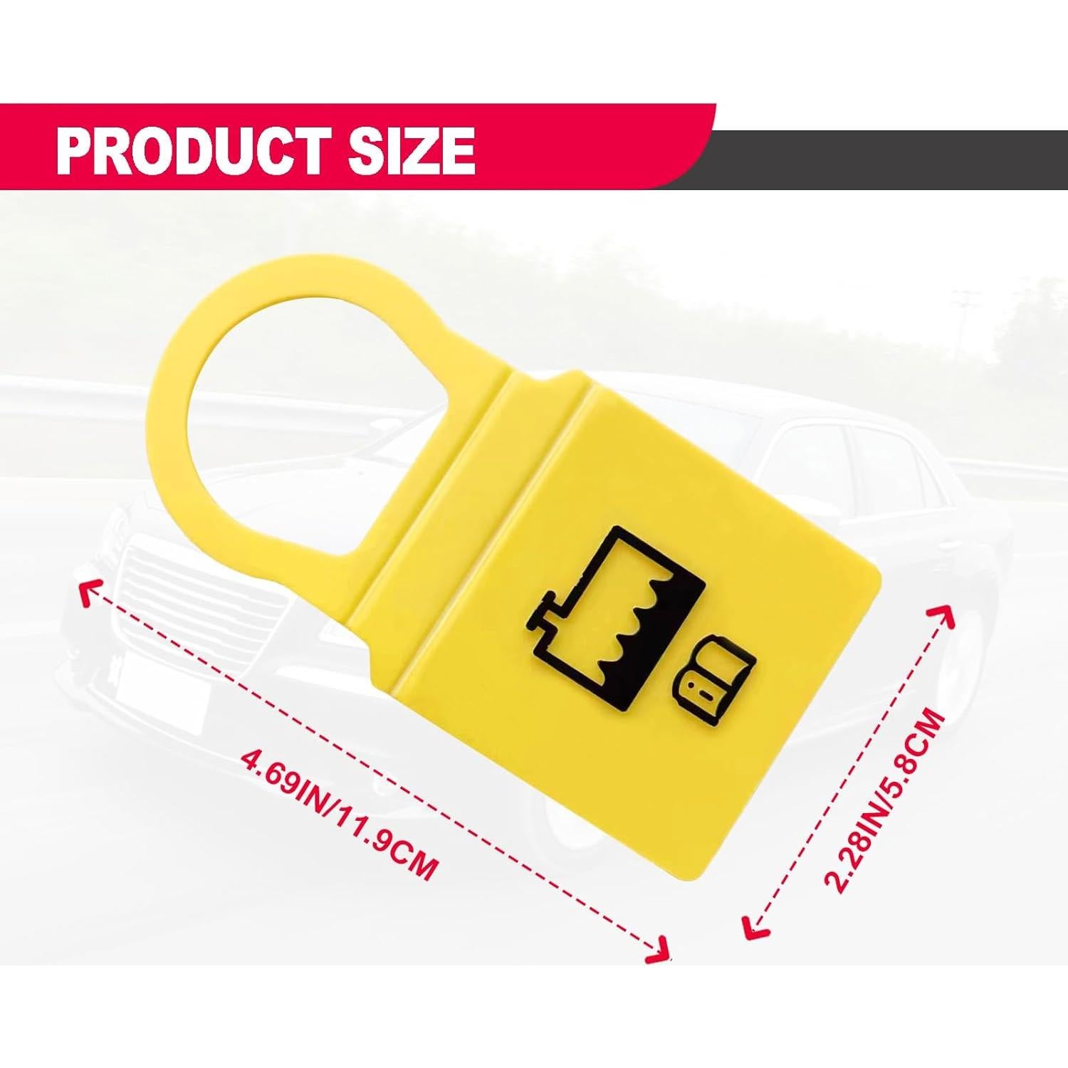 2 Tapas de Refrigerante Amarillas RBOKO para Jeep, Dodge, Chrysler