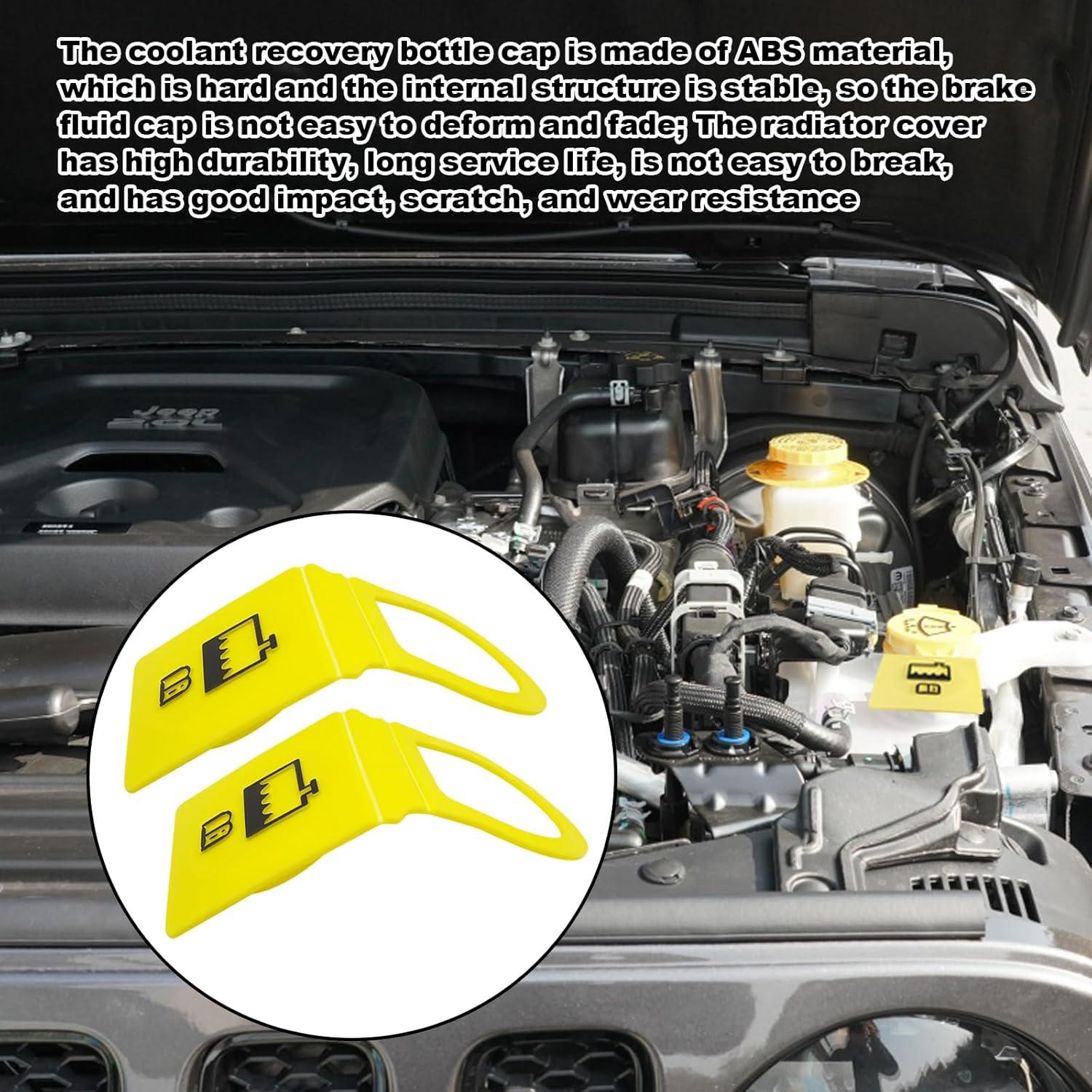 Tapa de Refrigerante CmeRto Amarilla 2 Pcs Compatible Jeep/Dodge/Chrysler/Ram