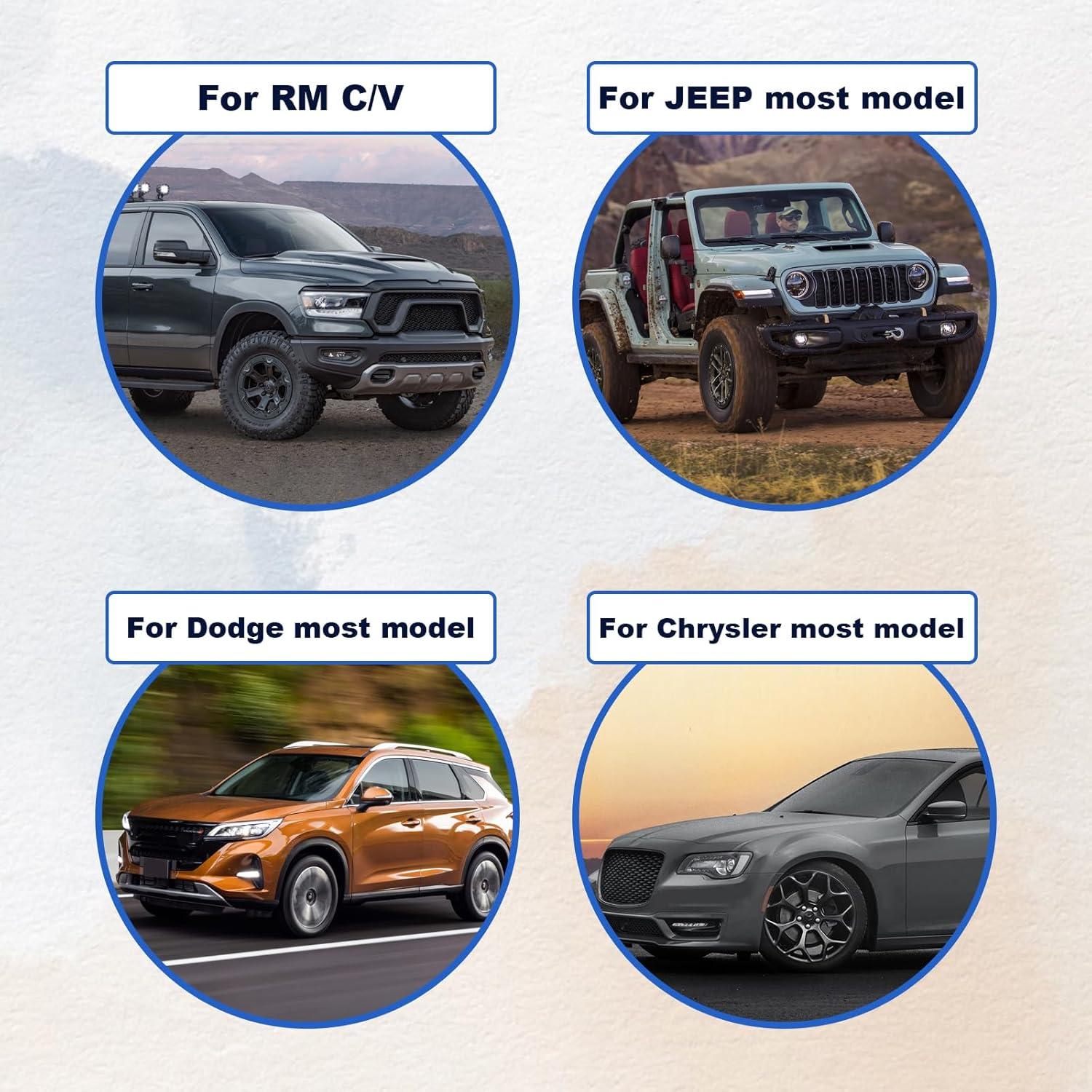 Tapa de Refrigerante CmeRto Amarilla 2 Pcs Compatible Jeep/Dodge/Chrysler/Ram