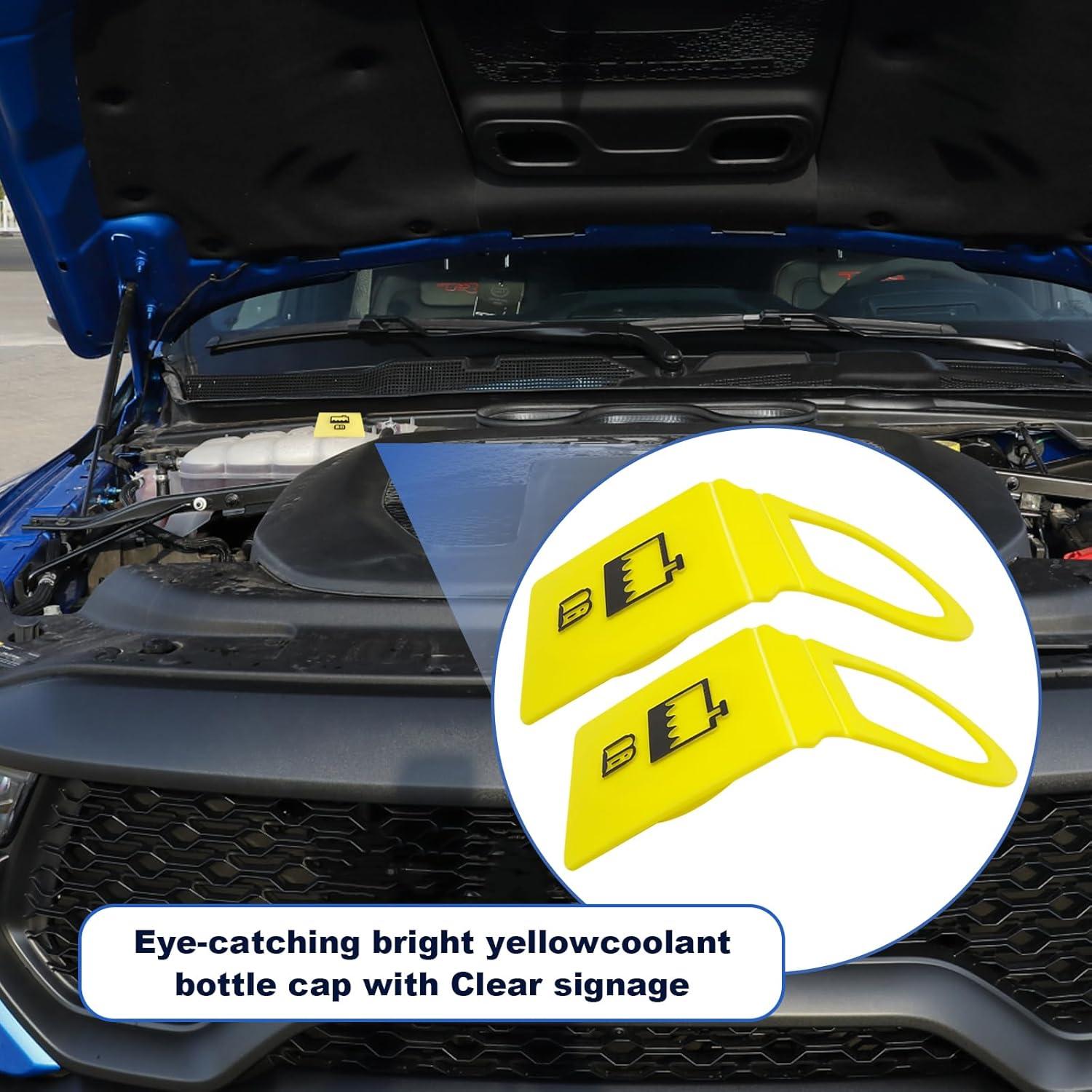 Tapa de Refrigerante CmeRto Amarilla 2 Pcs Compatible Jeep/Dodge/Chrysler/Ram