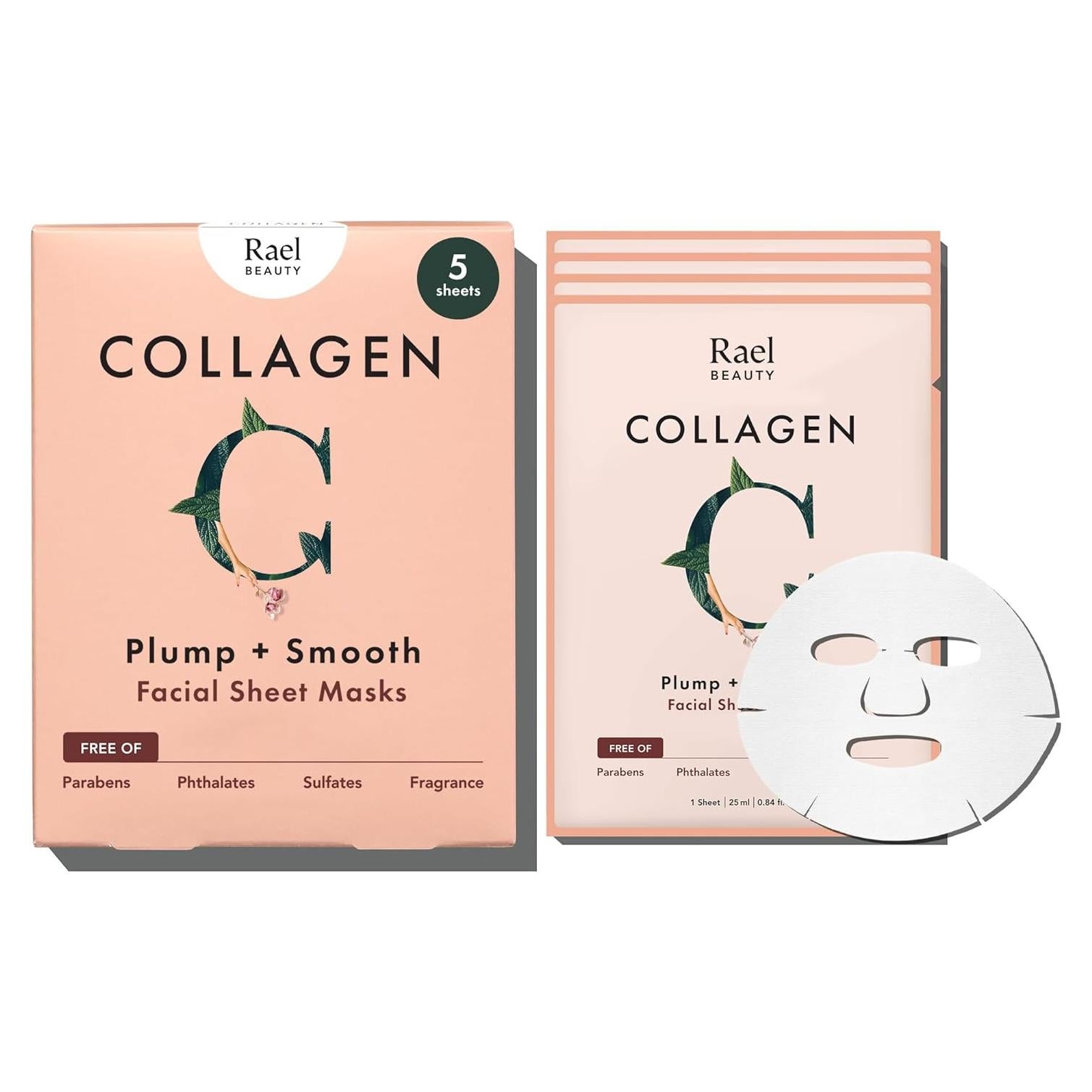 Mascarilla Facial Rael Colágeno 5 Hojas Hidratante