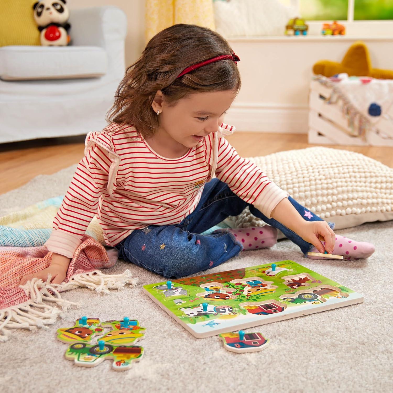 Rompecabezas de Madera B. toys Peek & Explore - 4 Piezas