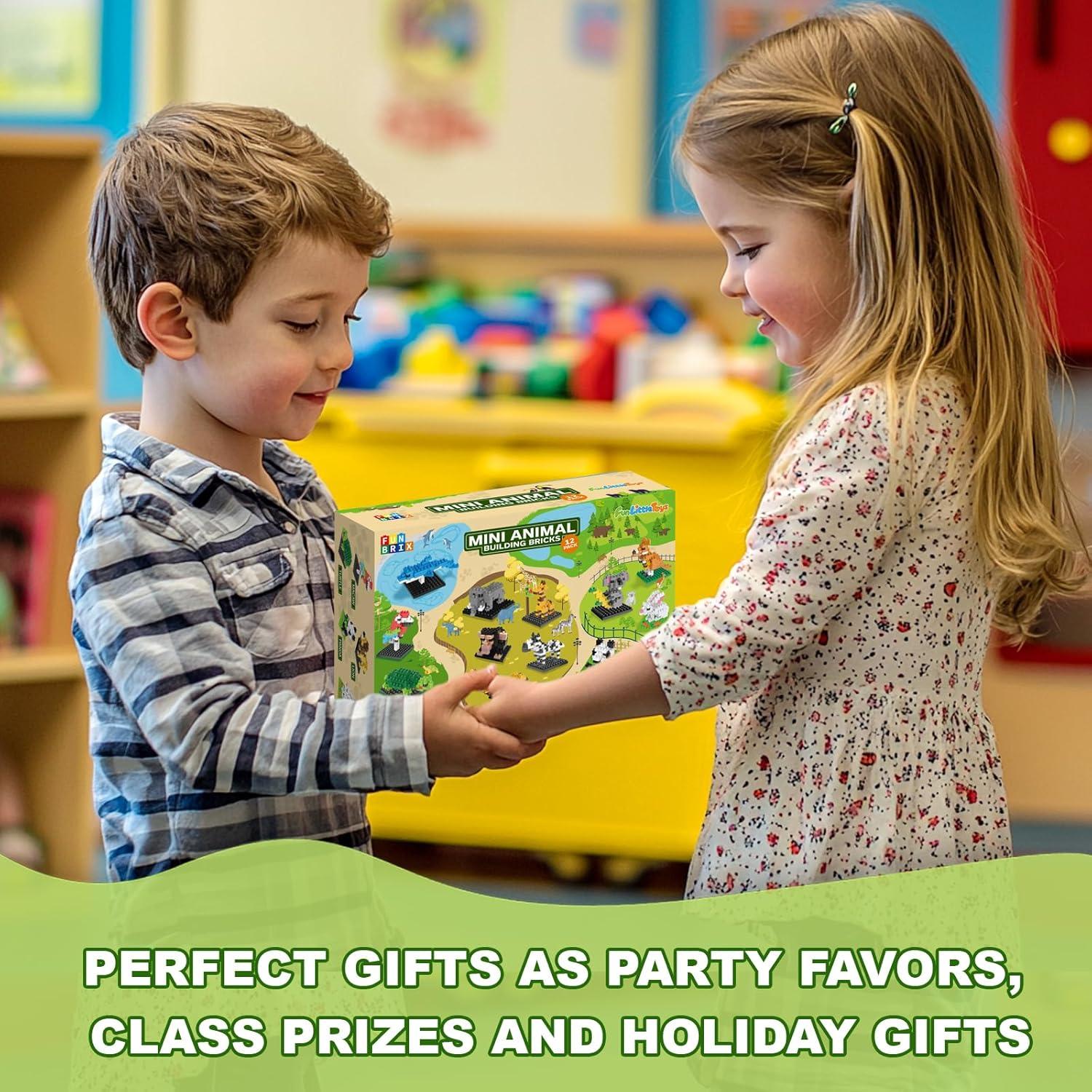 Bloques de Construcción Animales FUN LITTLE TOYS 12 Piezas