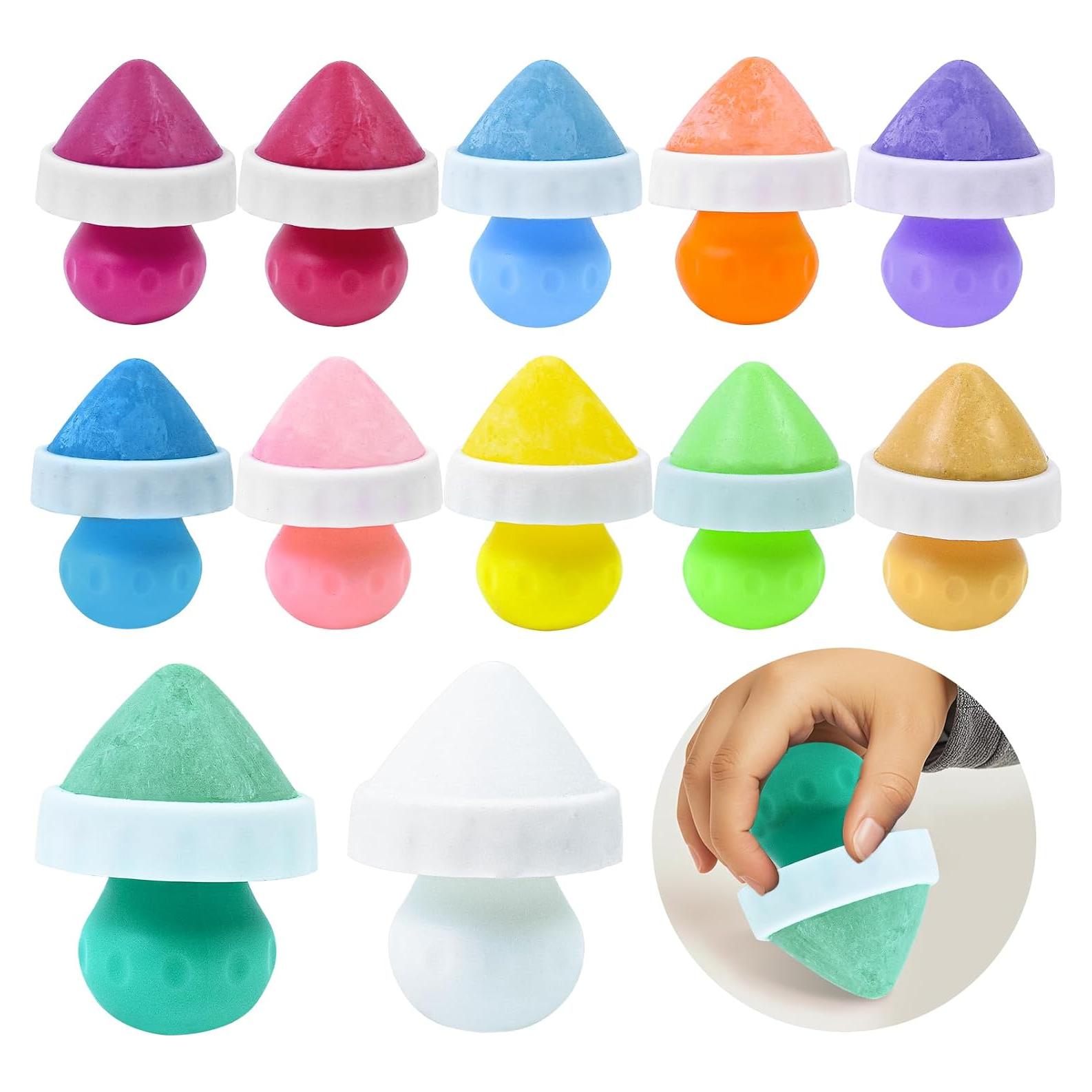 Tiza de Acera Jeyeou 12 PCS Multicolor para Niños