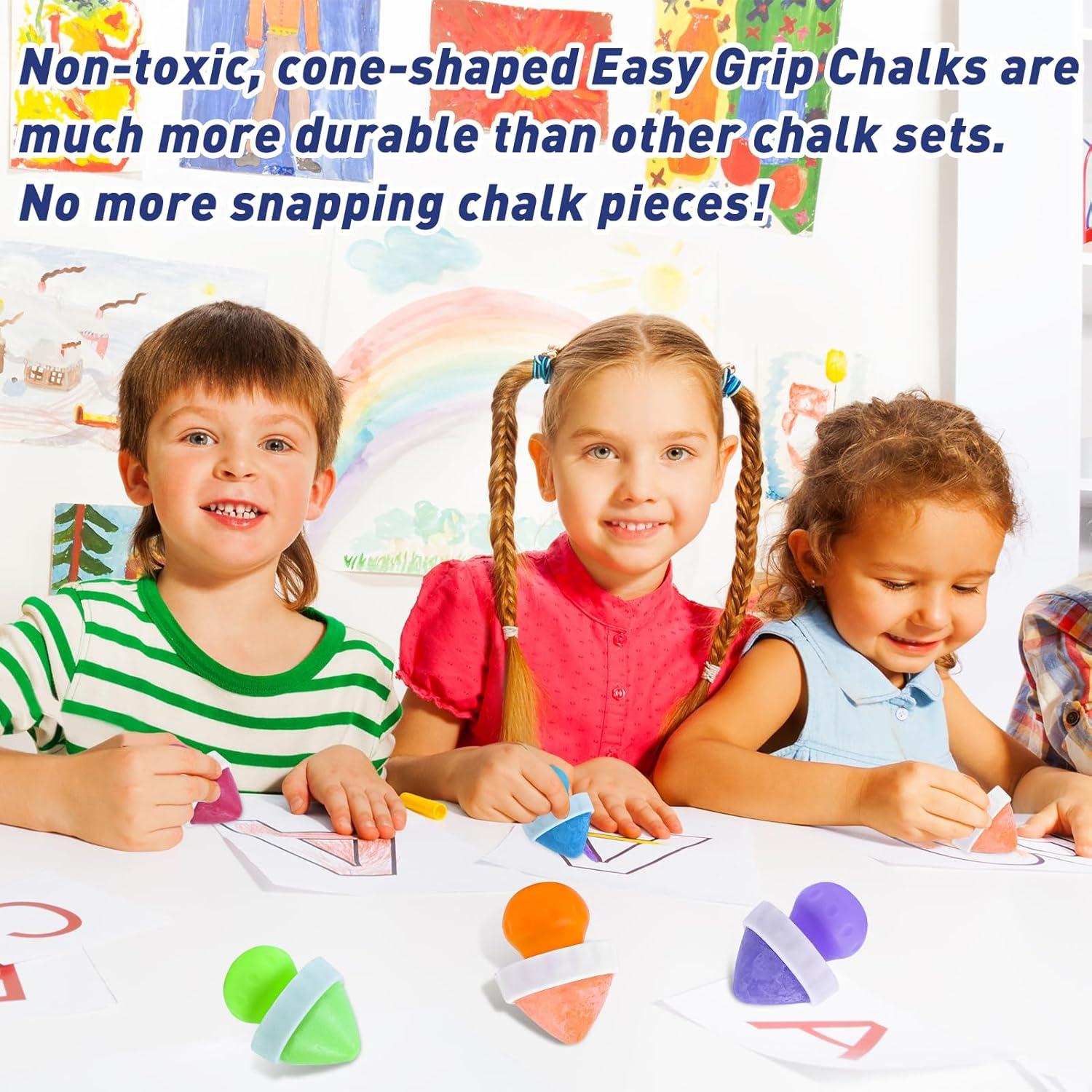 Tiza de Acera Jeyeou 12 PCS Multicolor para Niños