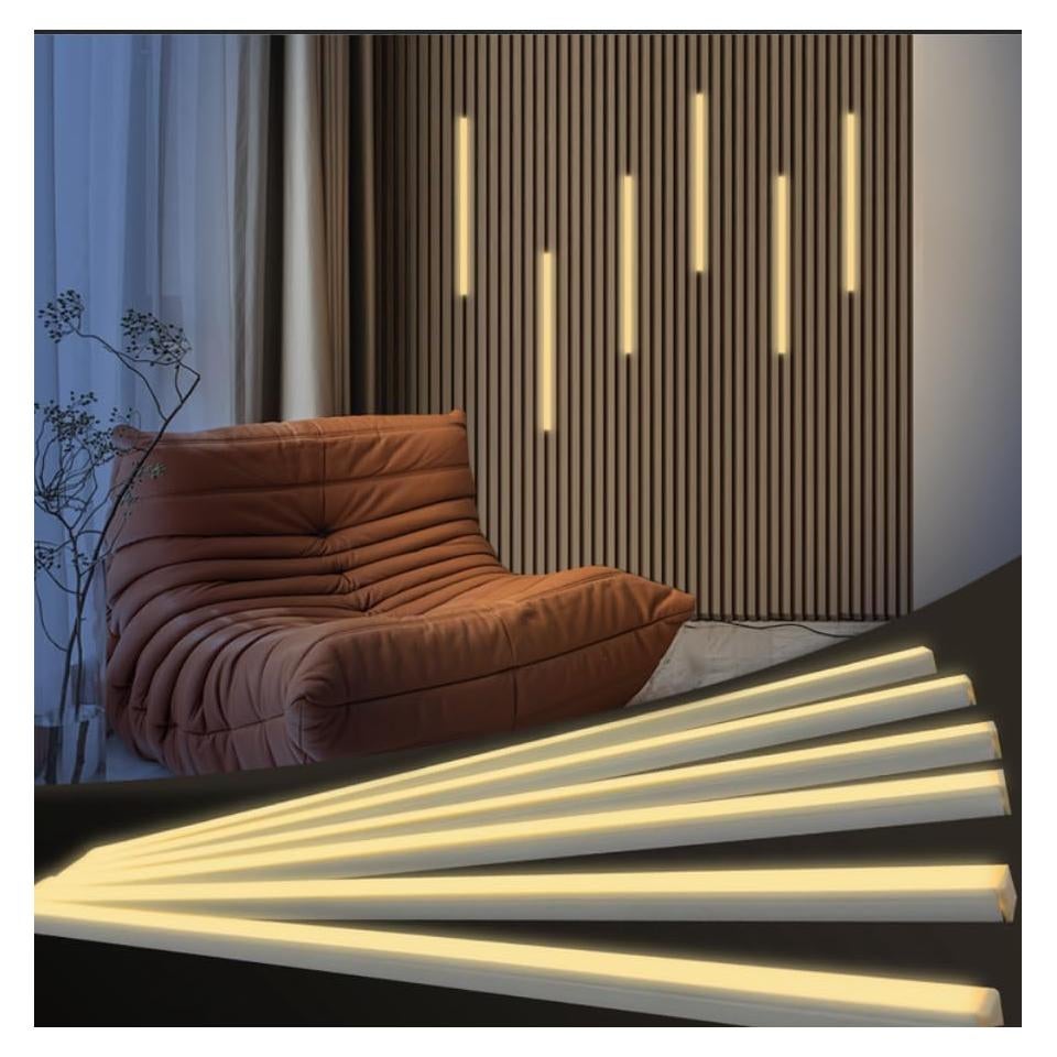 Luces LED Empotradas HAMRVL 6 Piezas 40.64cm Blanco Cálido 3000K