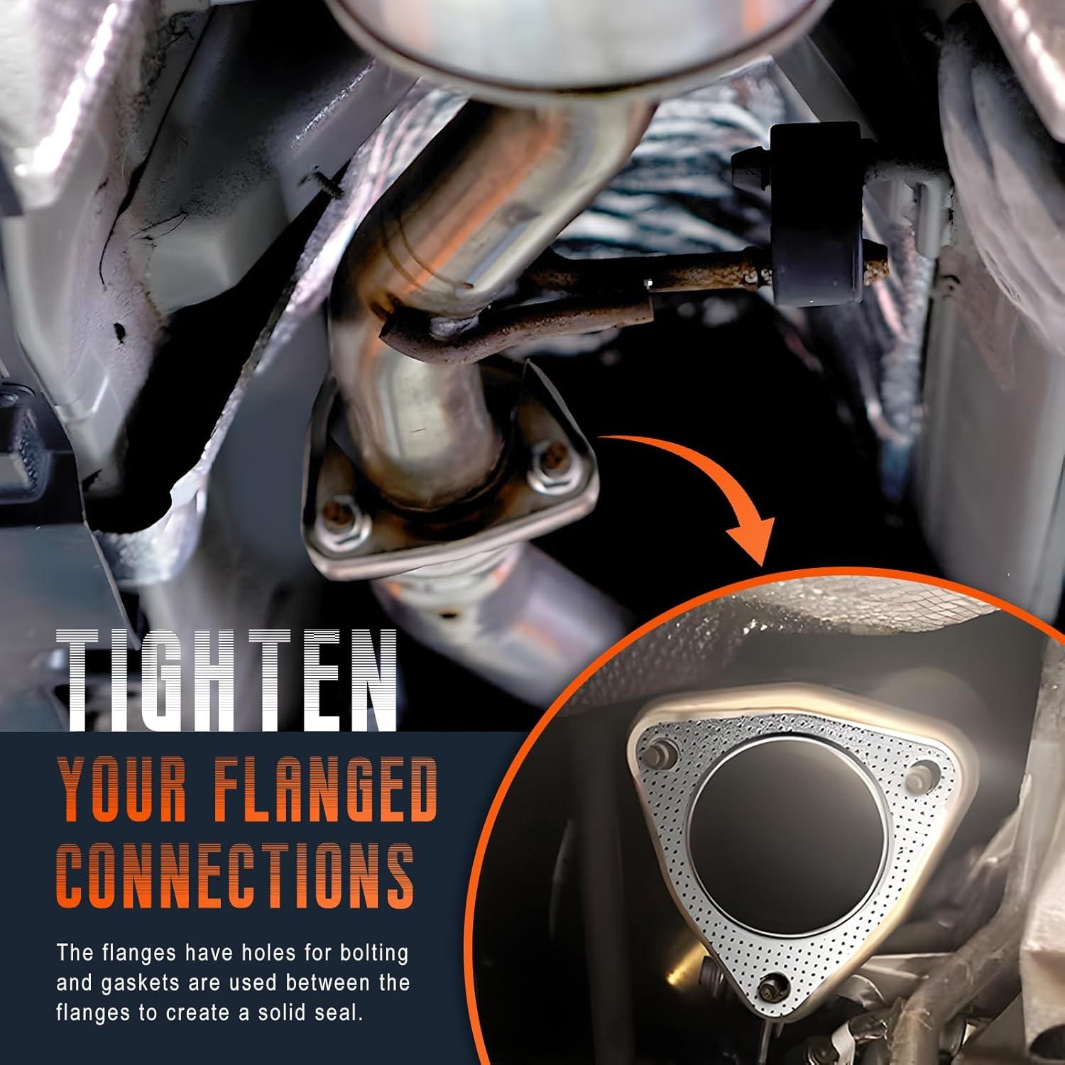 Junta de Flange de Escape SOMUCH 2.5" Reforzada 2 Piezas