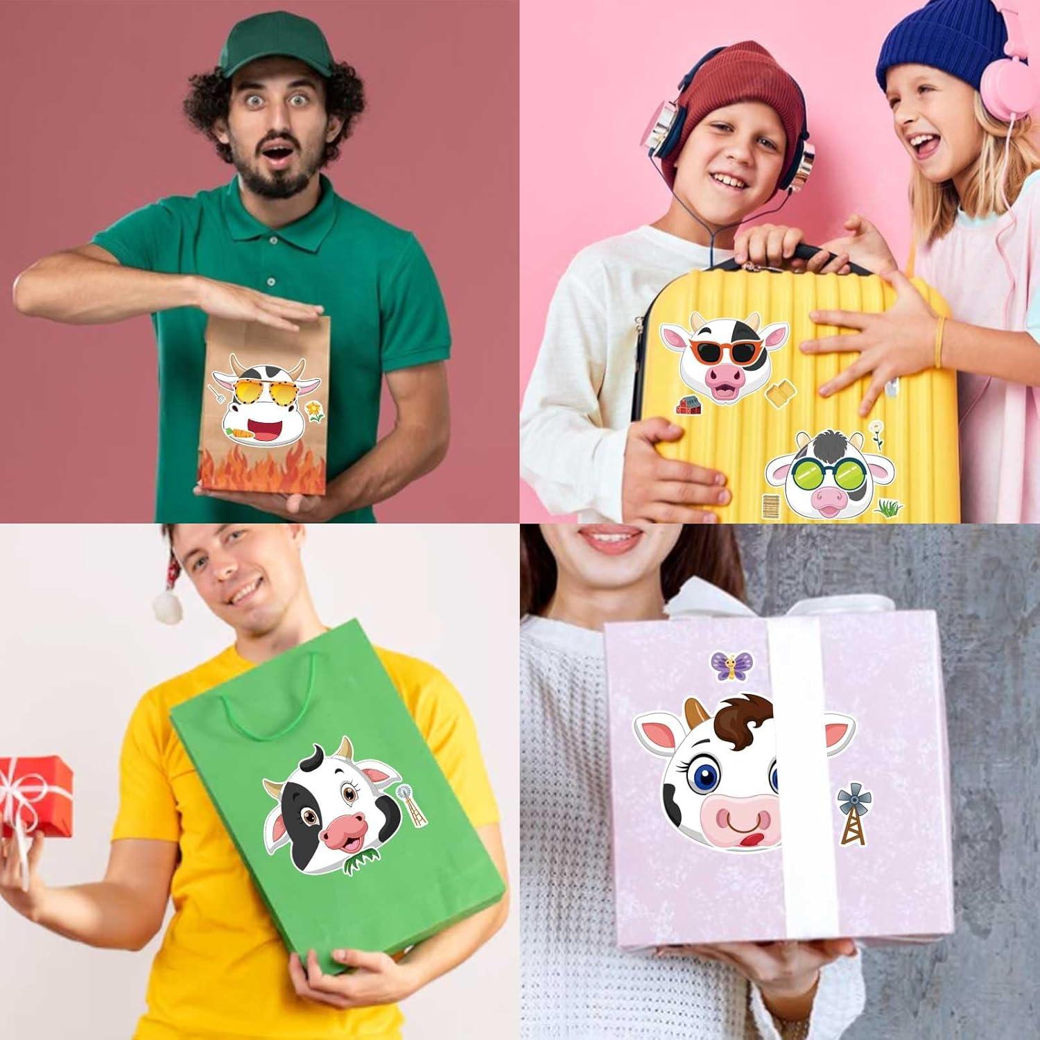 24 Calcomanías de Vacas DUJAA para Niños - Creatividad y Diversión