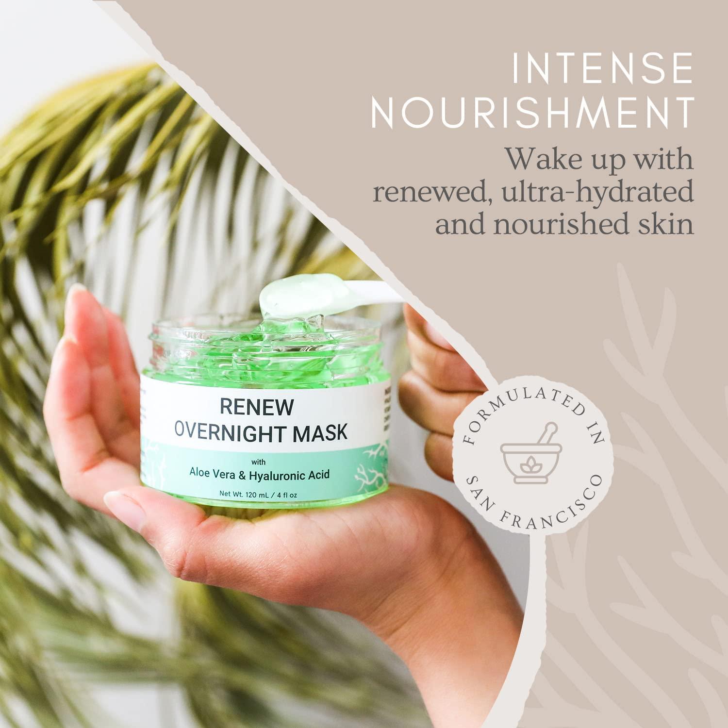 Mascarilla Facial Nocturna Doppeltree con Aloe Vera y Ácido Hialurónico 150g