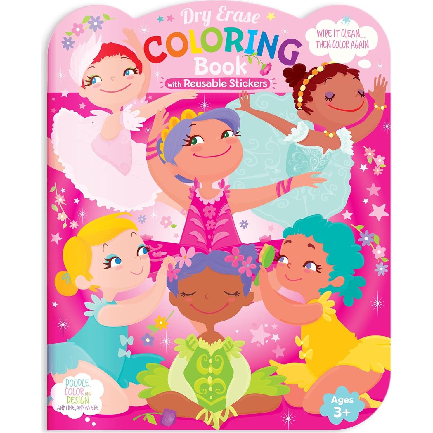 Juego de Colores Borrables La Historia del Cerdito 12 Crayones