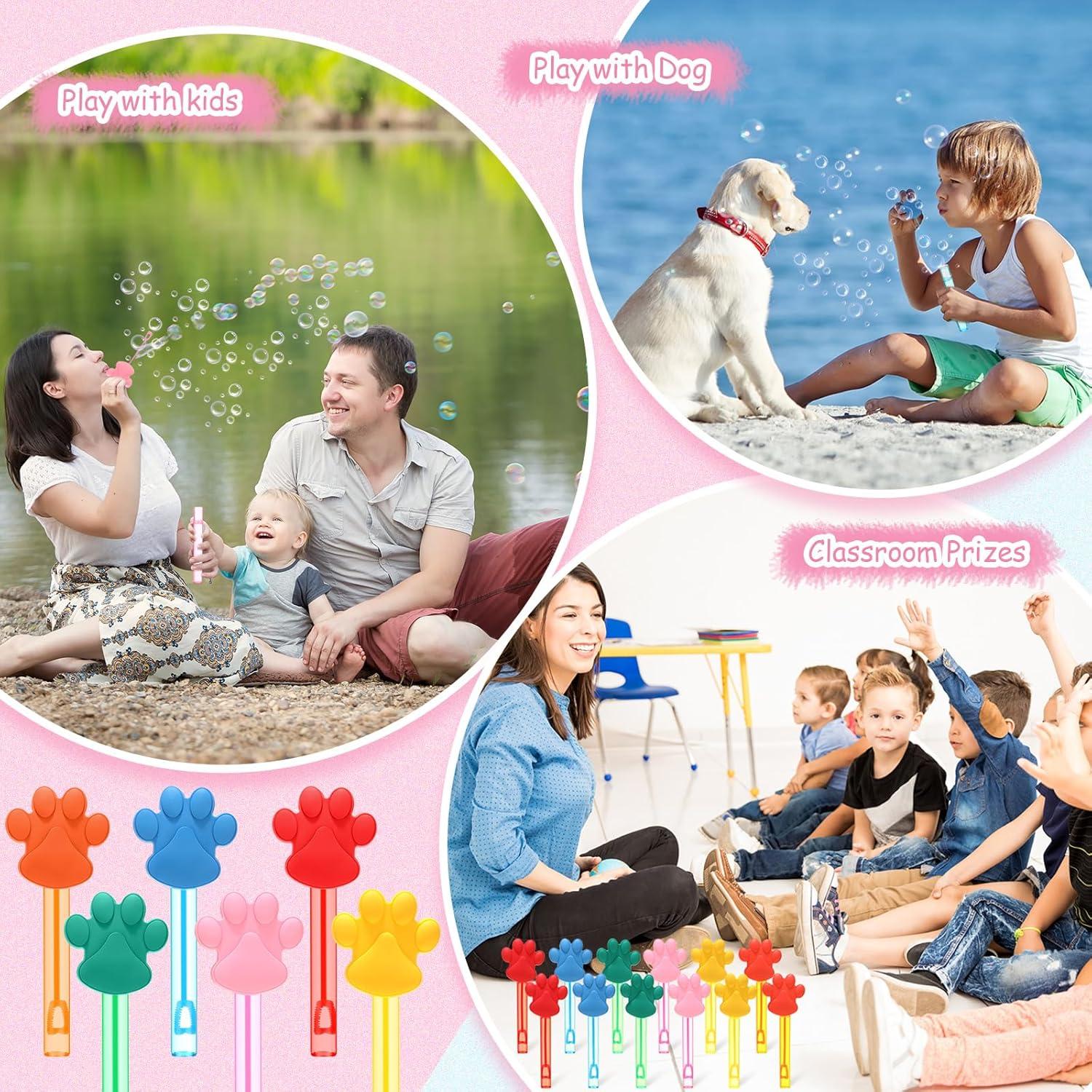 Varitas de Burbujas Shappy 32 Pcs Patas de Perro Multicolor