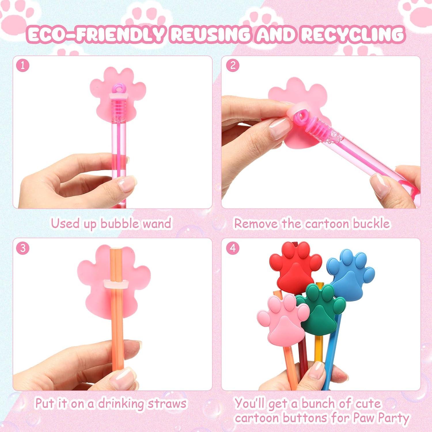 Varitas de Burbujas Shappy 32 Pcs Patas de Perro Multicolor