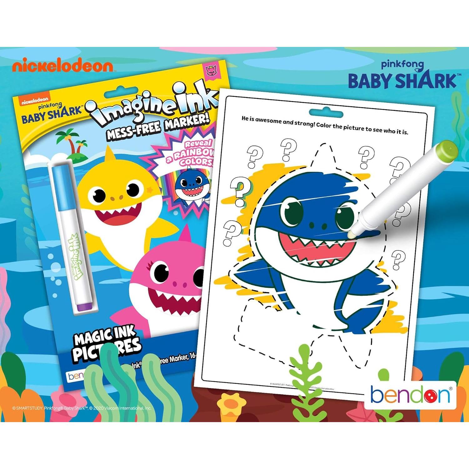 Libro para Colorear Bendon Baby Shark 16 Páginas Sin Desorden